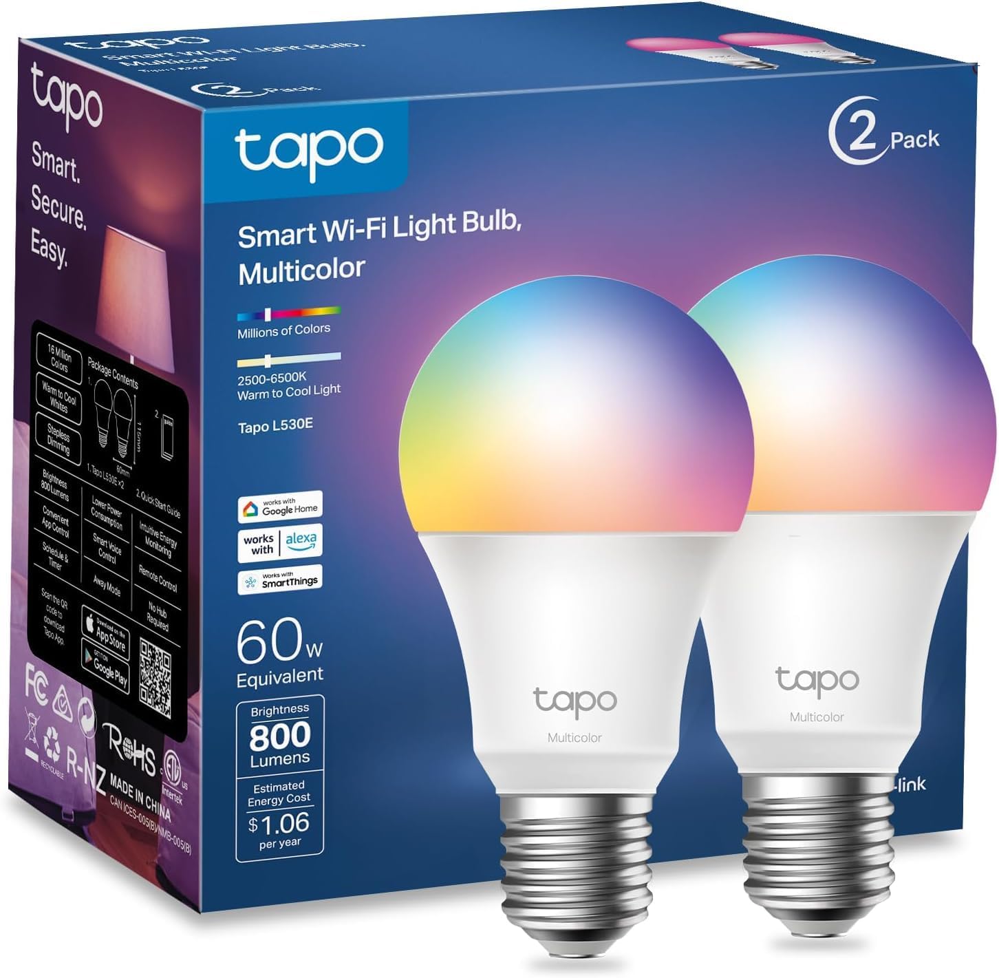 Thumbnail 6 de TP-Link Tapo L530E Smart A19 800LM 4-pack