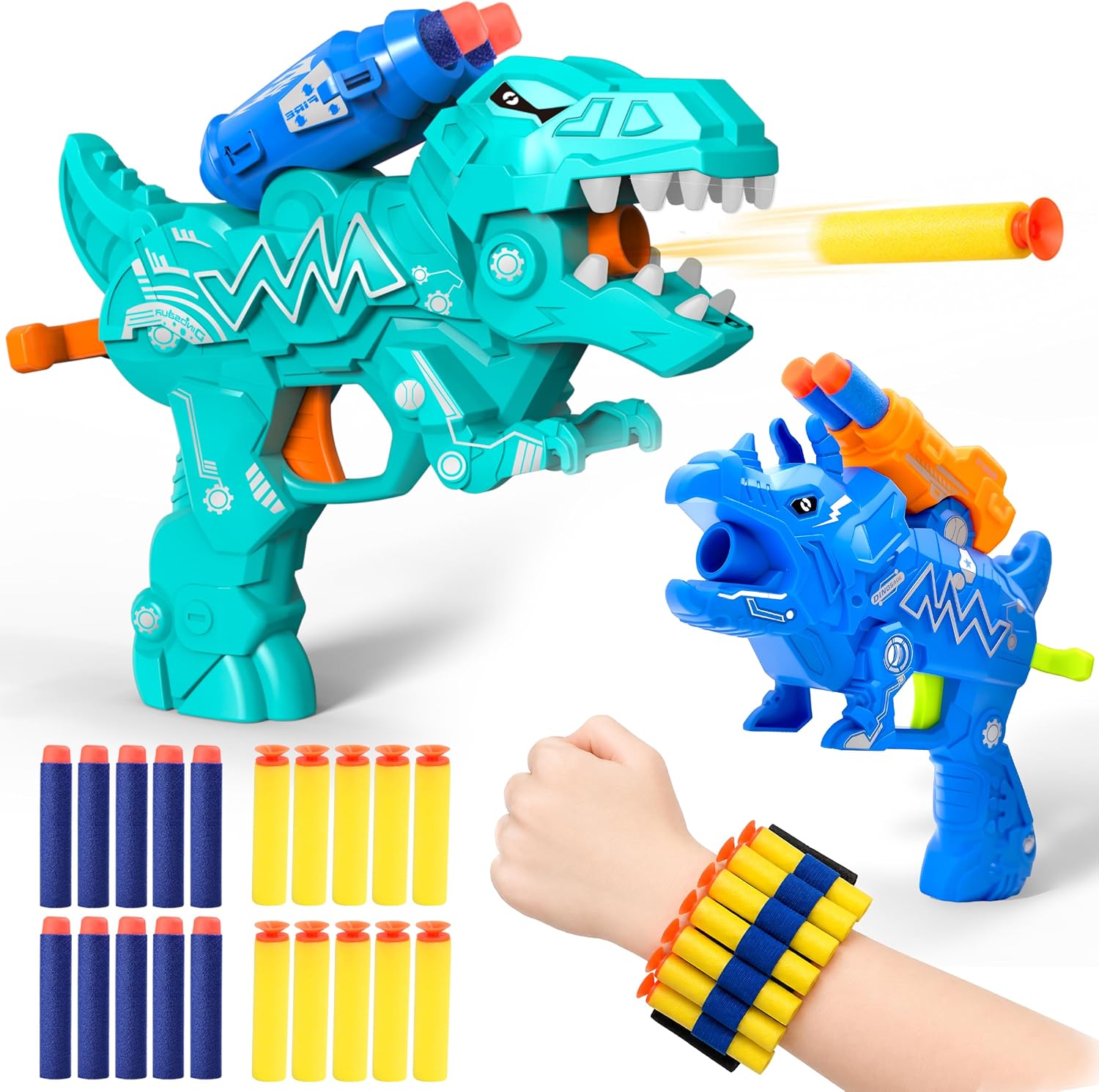 Detalle de Happitry Dinosaur Toy Blasters, 2-Pack