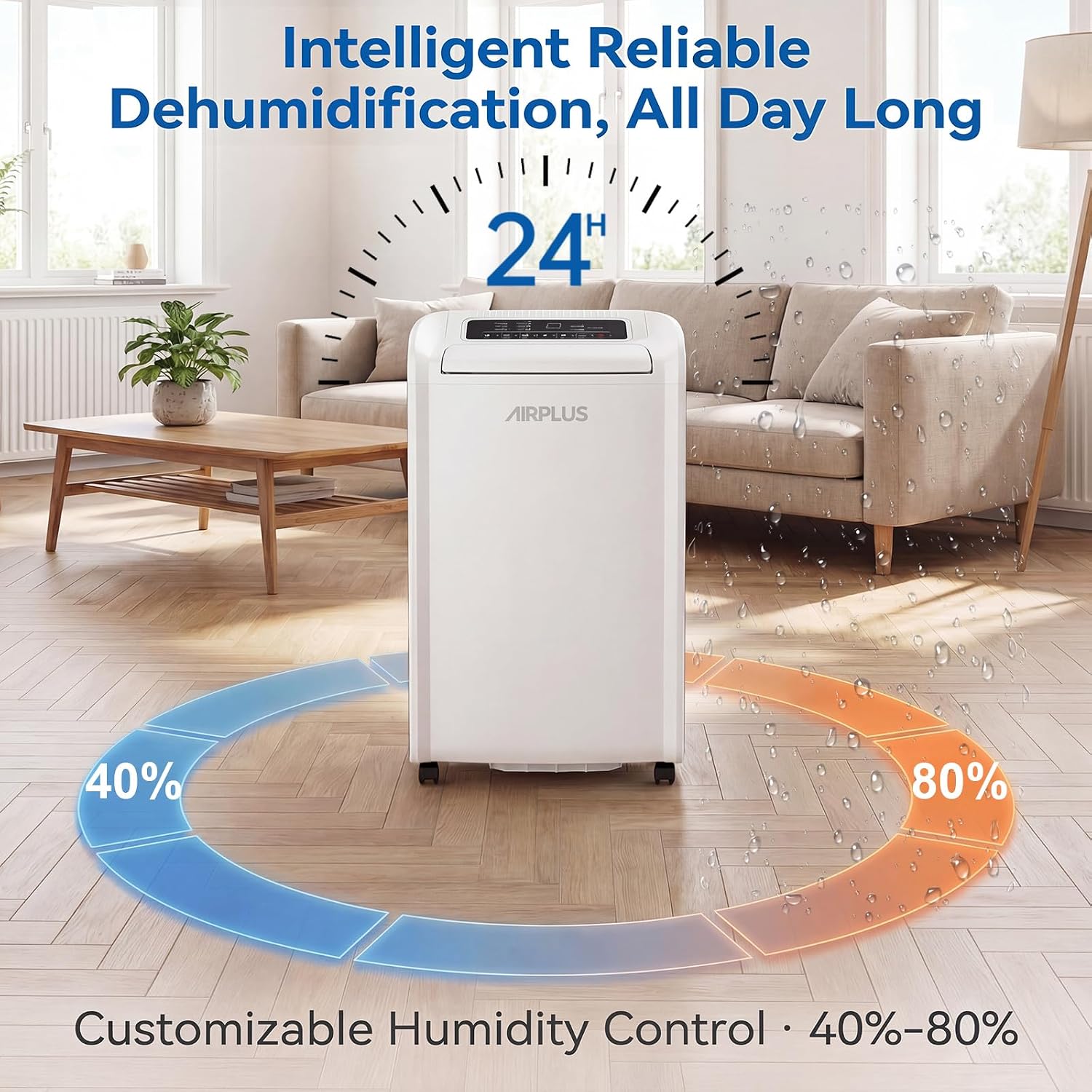 Detalle 2 de AIRPLUS AP20-1905EE 70-pint dehumidifier with drain hose, 4,500 sq. ft.