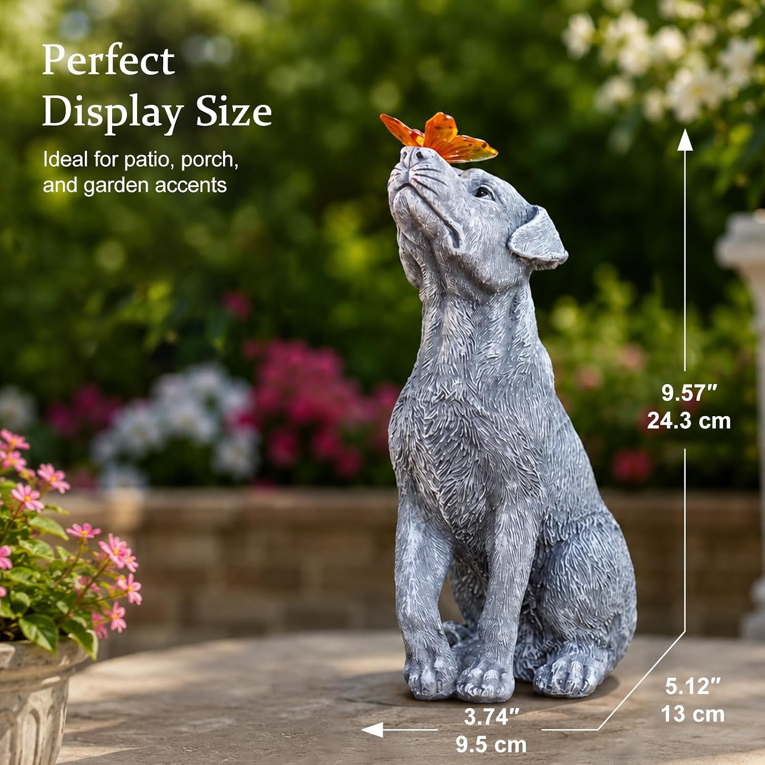 Thumbnail 2 de Yeomoo Dog Garden Ornament with Solar Butterfly