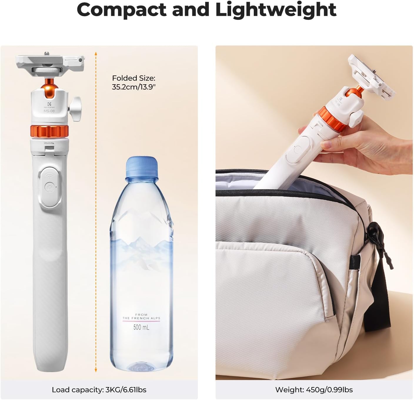Thumbnail 6 de K&F CONCEPT KF09.127S1 Selfie Stick Tripod with 360° Ball Head