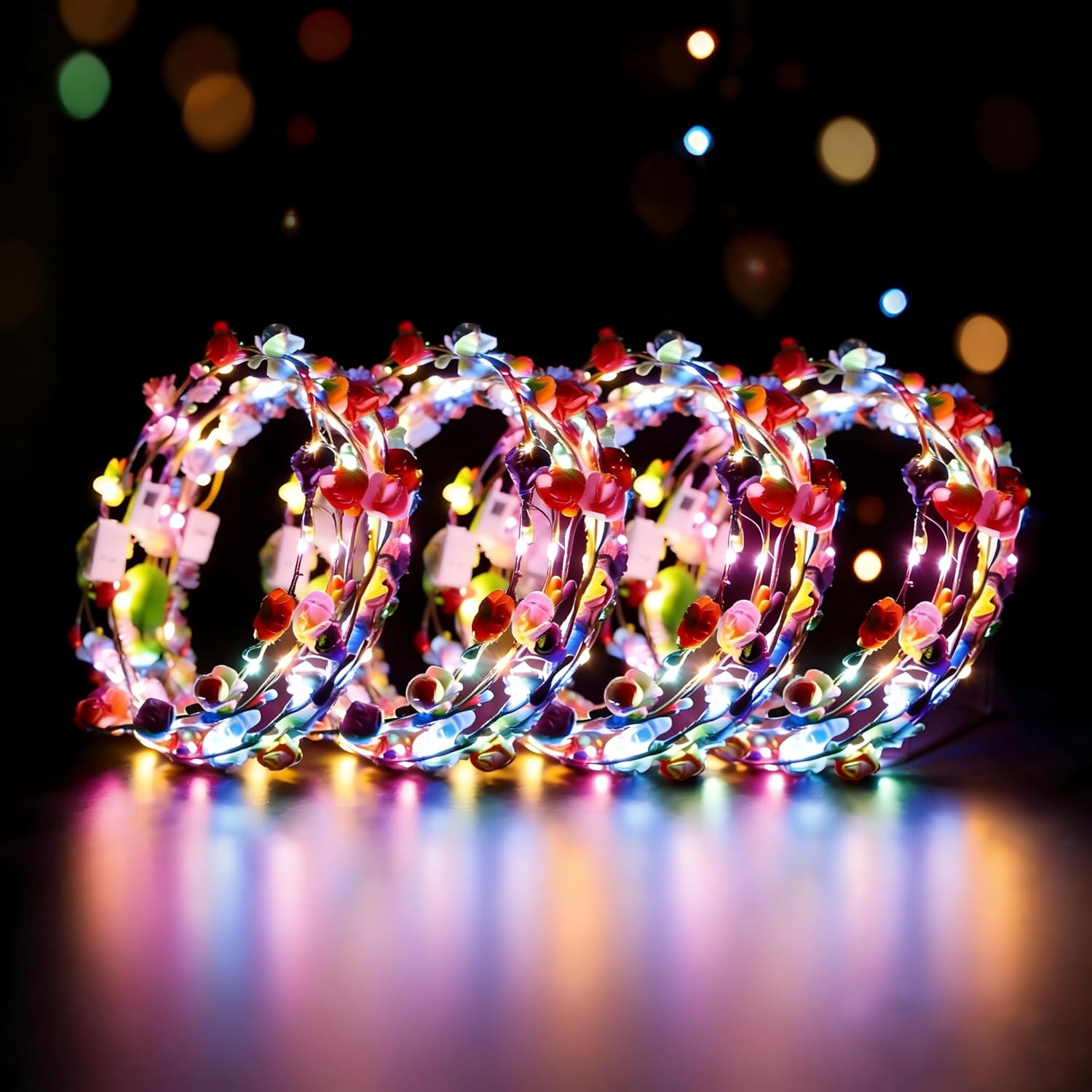 Thumbnail 6 de Couronne de fleurs LED 12 pièces 🎀