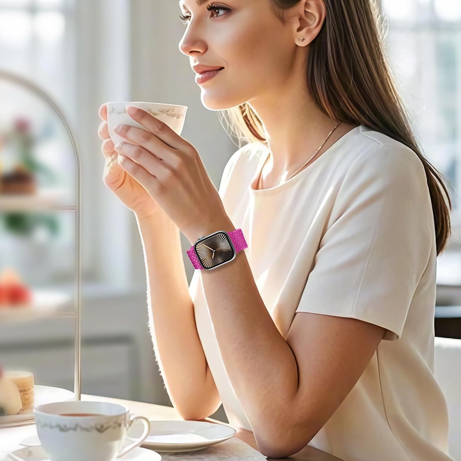Thumbnail 6 de Magnetic Braided Stretchy Loop for Apple Watch (49mm–38mm): Flexible Nylon Band with Magnetic Clasp