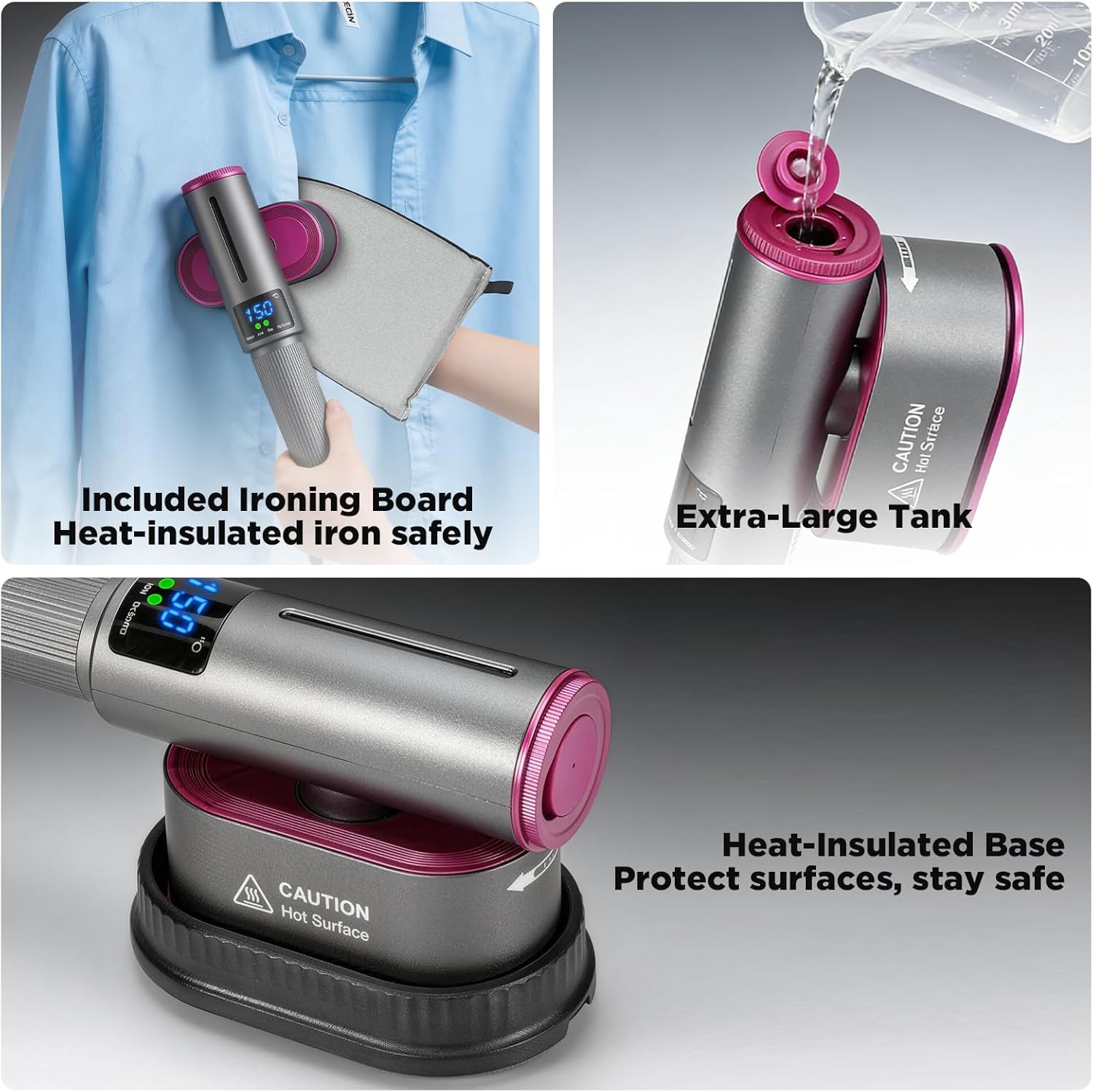 Thumbnail 6 de Travel Steamer for Clothes: 2-in-1 Steam Iron & Garment Steamer with 1200W Power