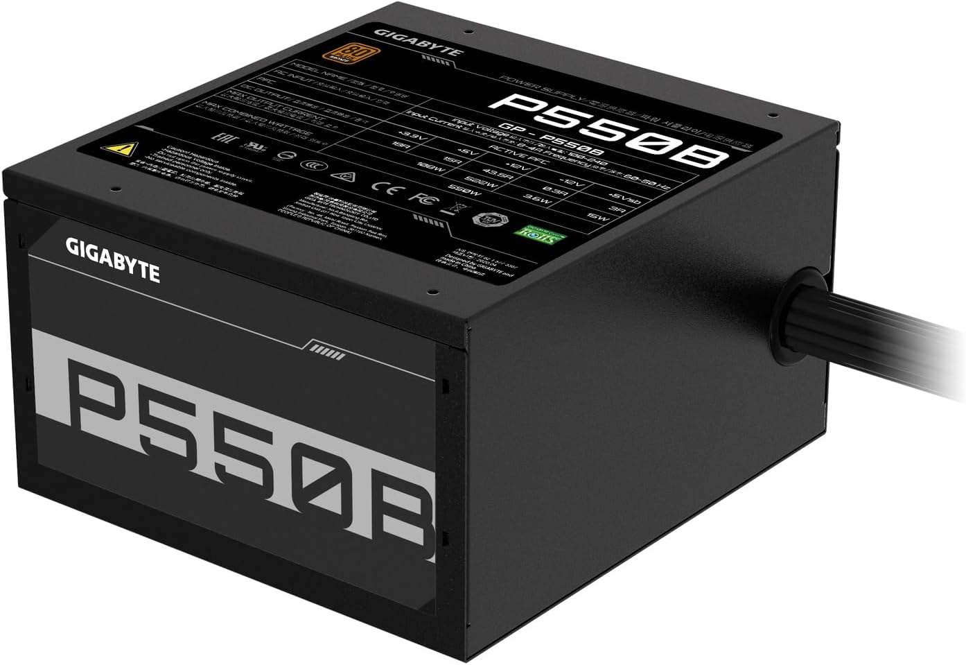 Thumbnail 2 de GIGABYTE P550B GP-P550B 550W ATX電源ユニット、80 PLUS Bronze認証