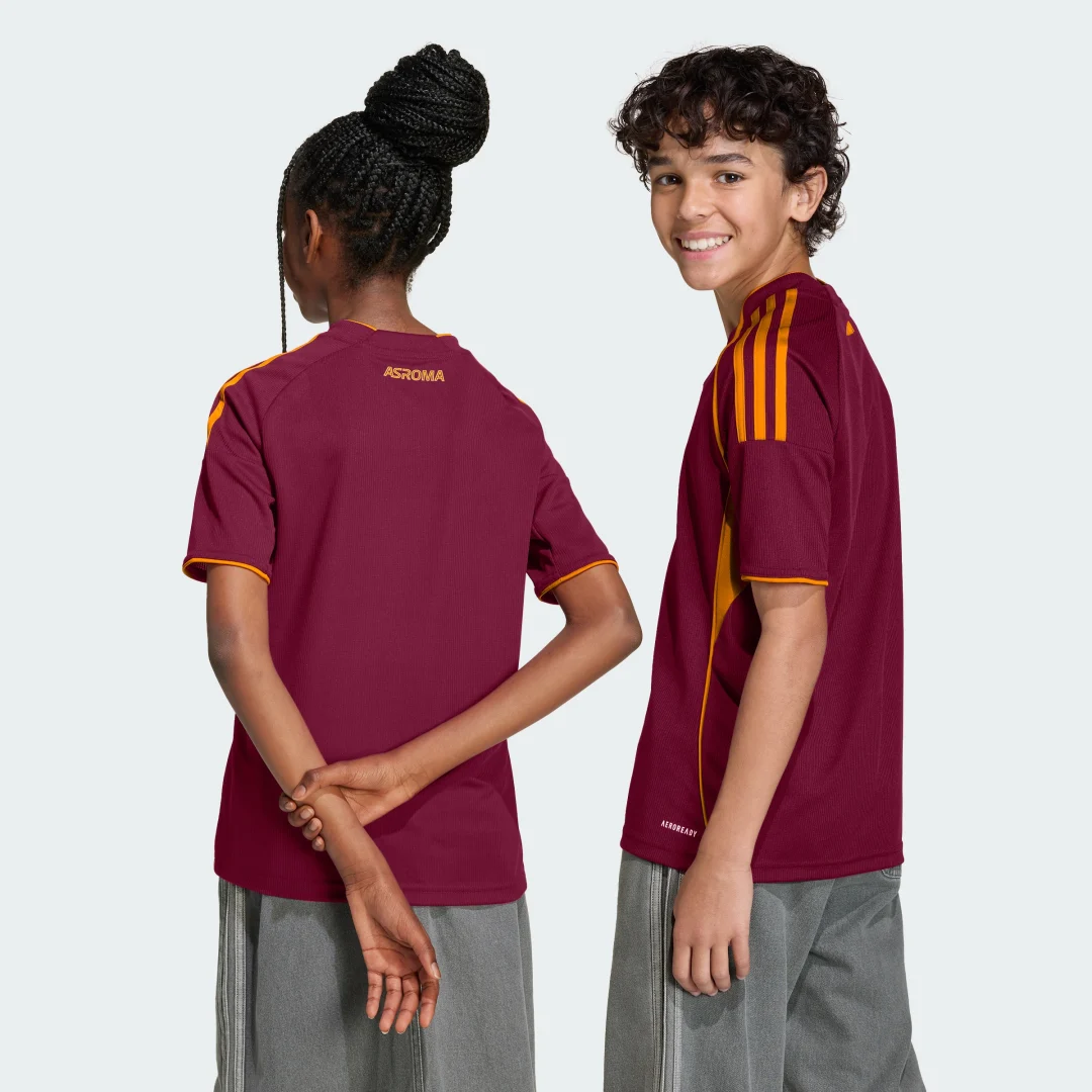 Detalle 2 de Adidas AS Roma 25/26, camiseta de primera equipación granate