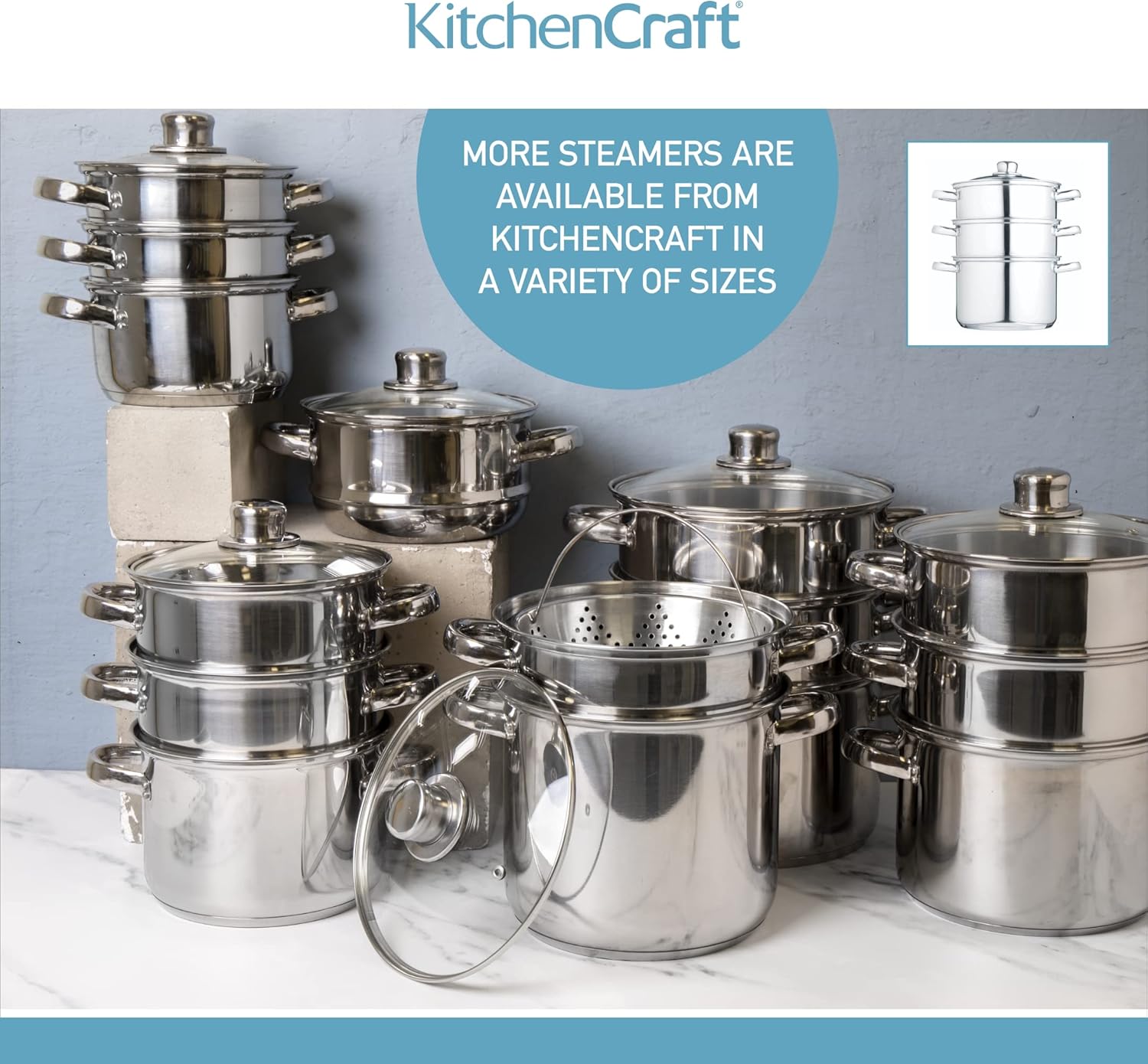 Thumbnail 6 de KitchenCraft cuiseur vapeur 22 cm