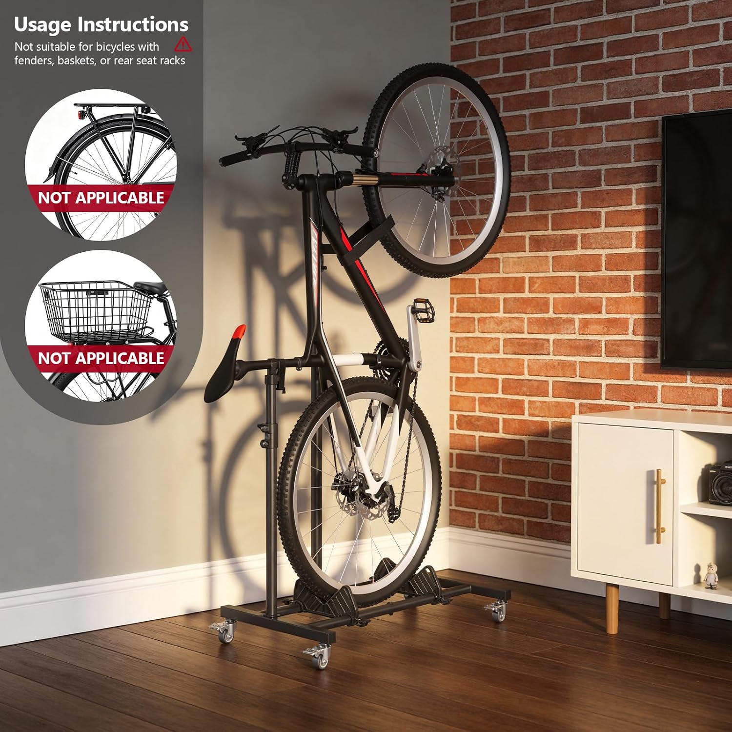 Detalle 2 de Vertical Bike Stand for 24–29-Inch Bikes