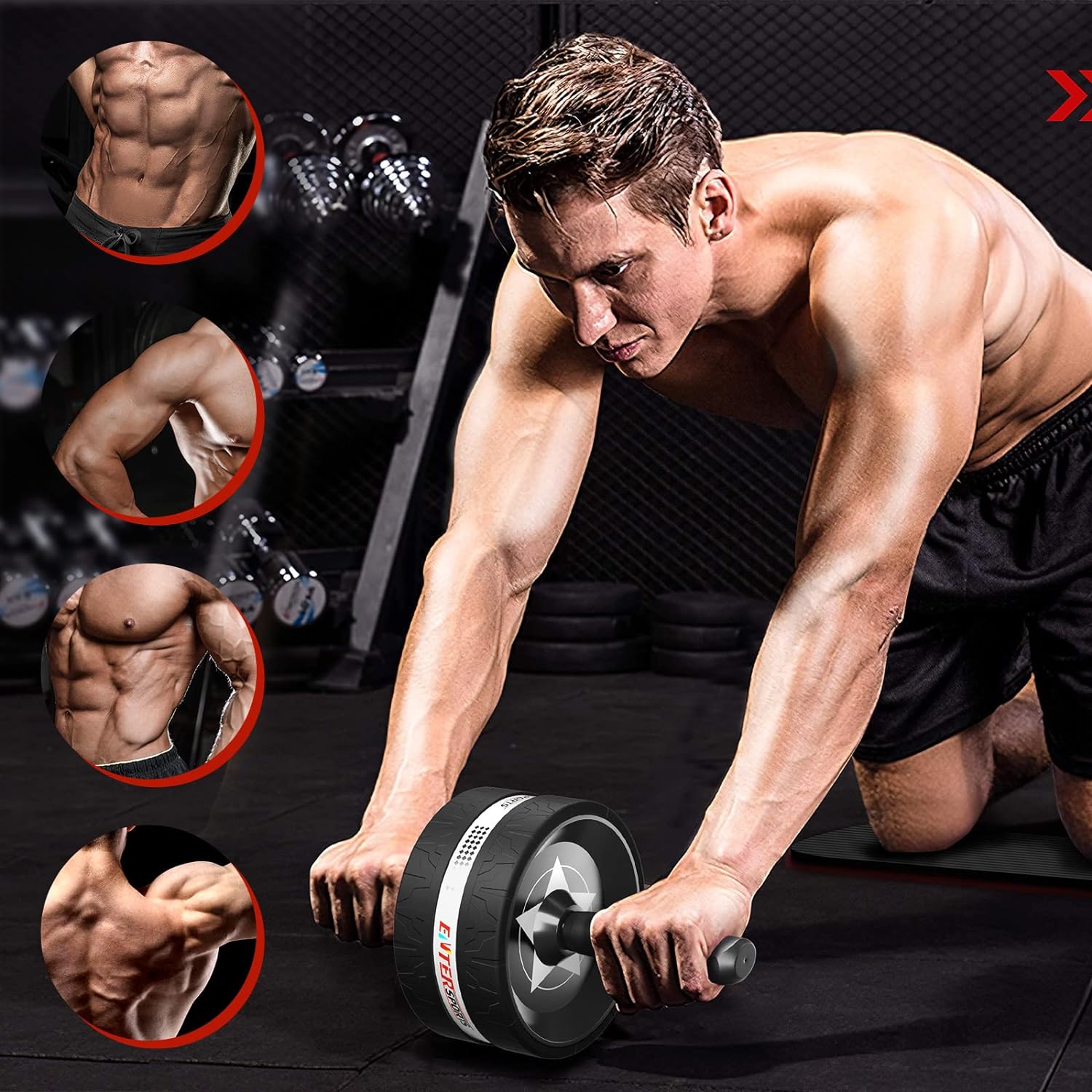 Thumbnail 2 de EnterSports Ab Rollers ab wheel for core training
