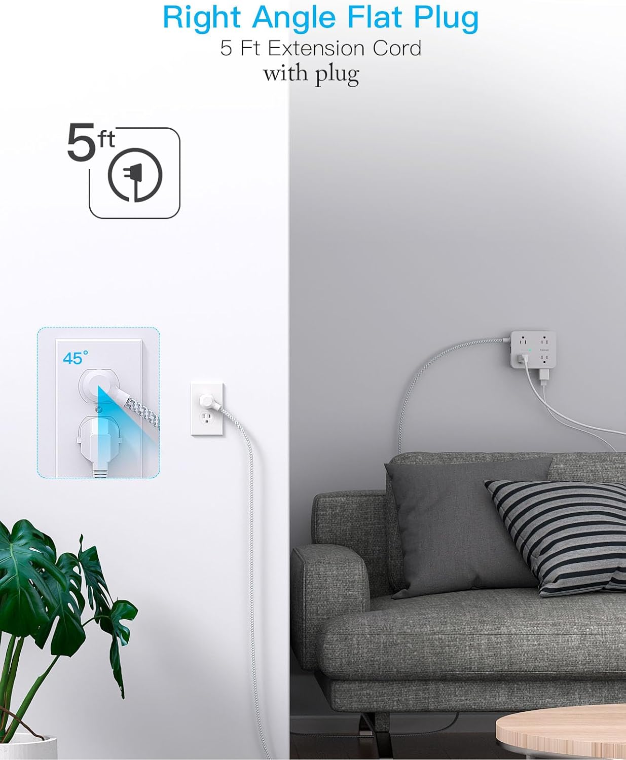 Thumbnail 6 de HANYCONY Power Strip 5 ft ๐