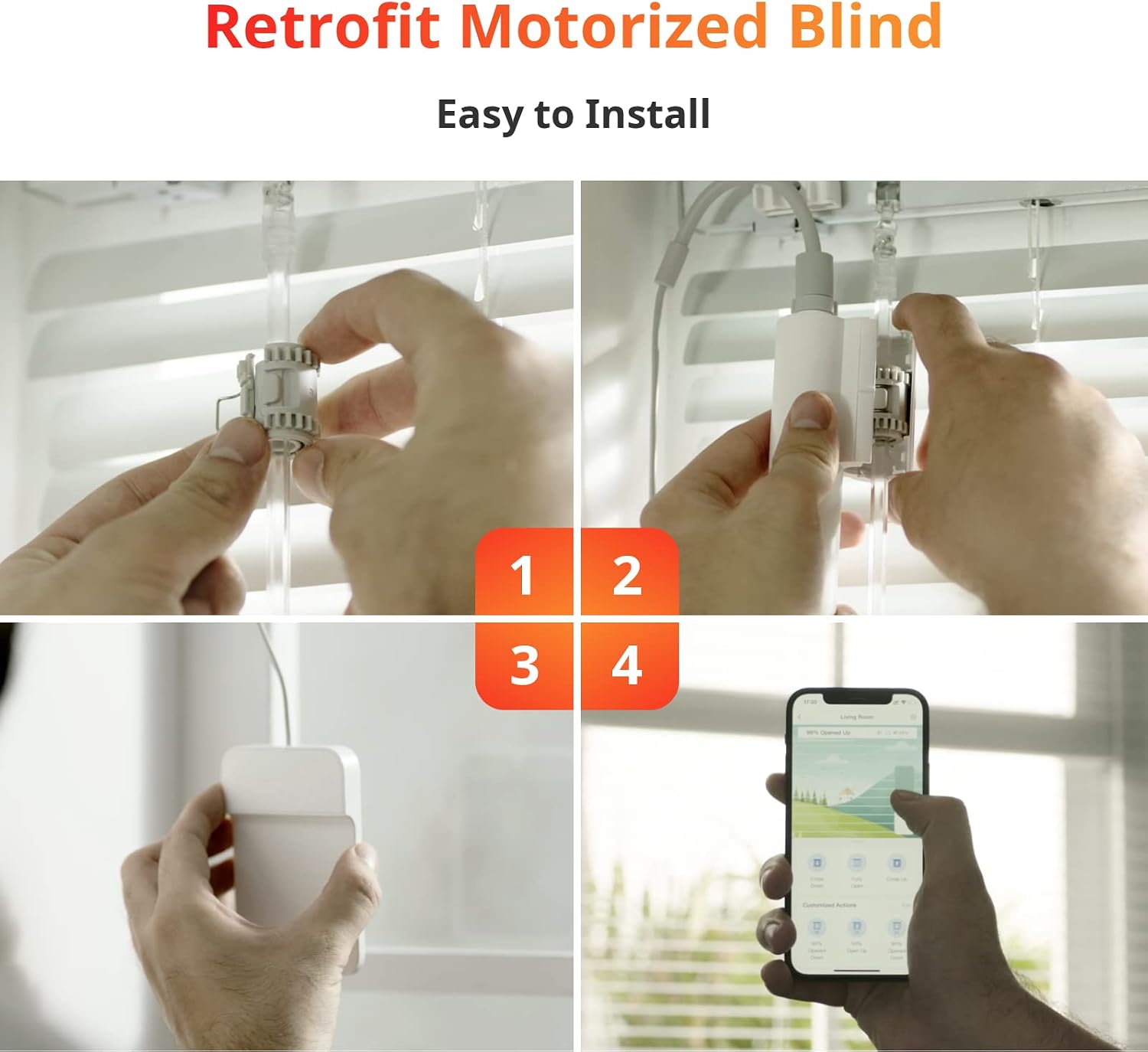 Detalle de SwitchBot Smart Motorized Blinds Kit 3-pack