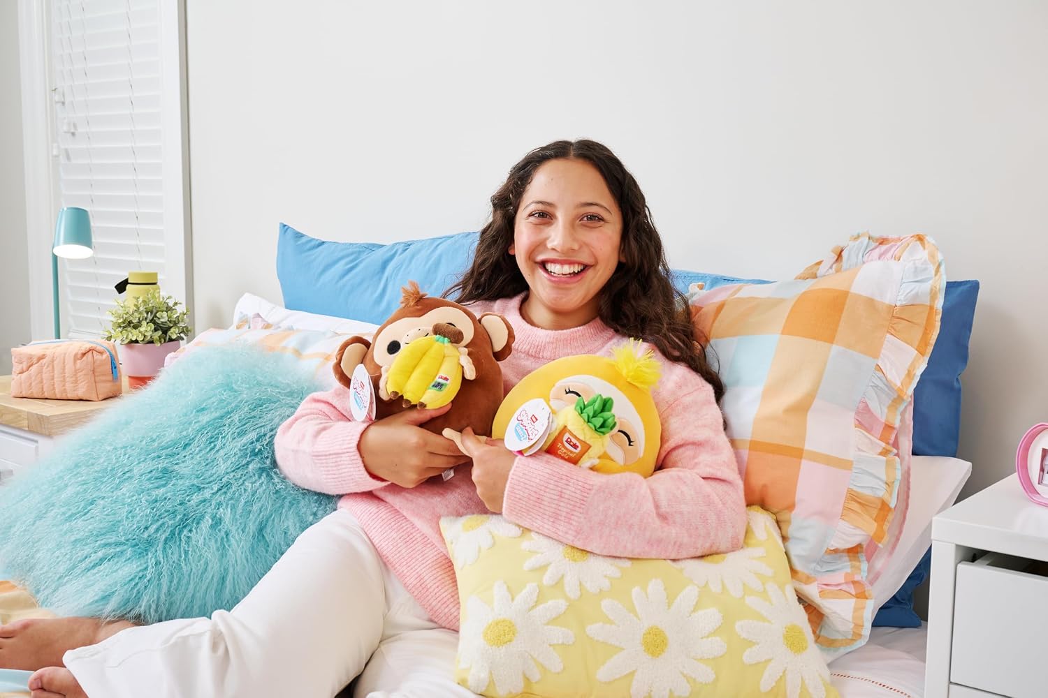 Detalle de Snackle Serie 2 da 20 cm ZURU, peluche schiacciabile con accessorio snack Pink Shrimp
