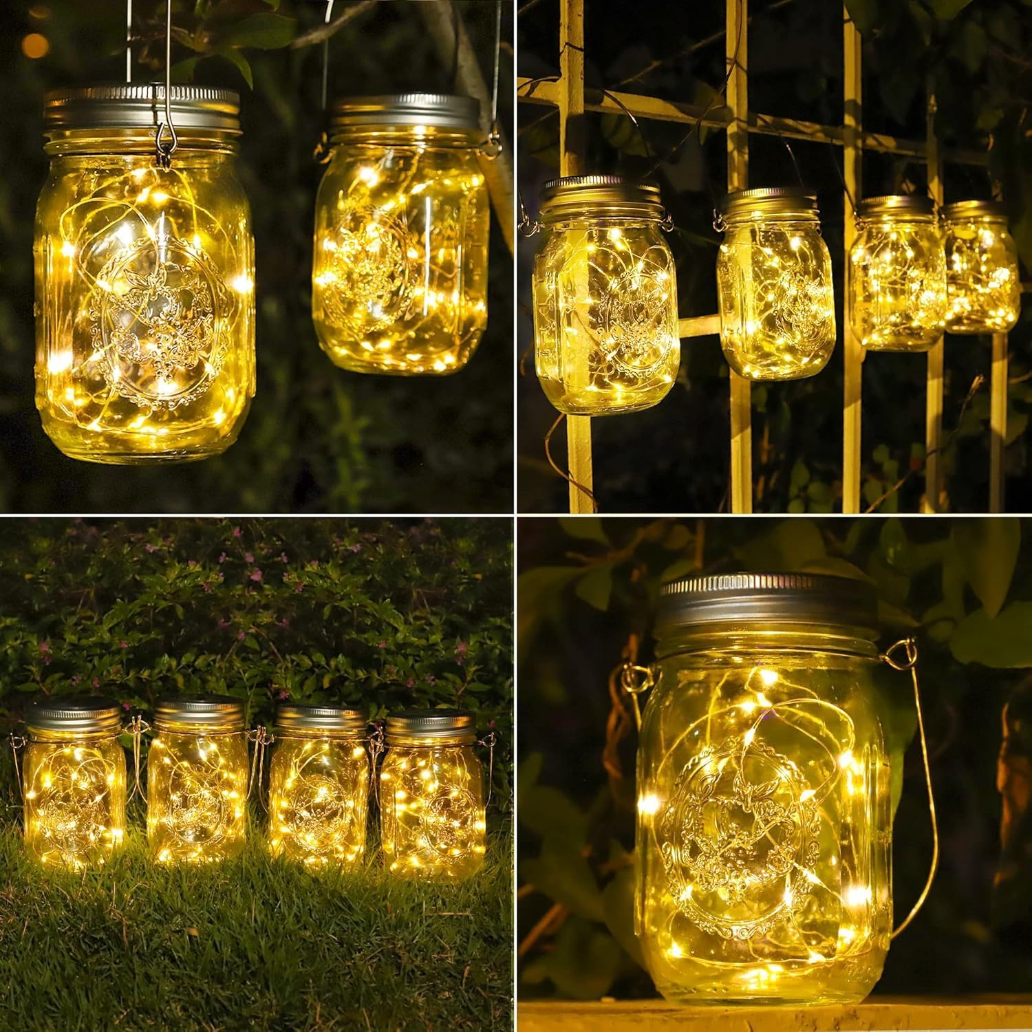 Thumbnail 5 de Lampada Solare a Barattolo con 30 LED – Set da 4 pezzi IP65, Luce Bianco Caldo per Esterno