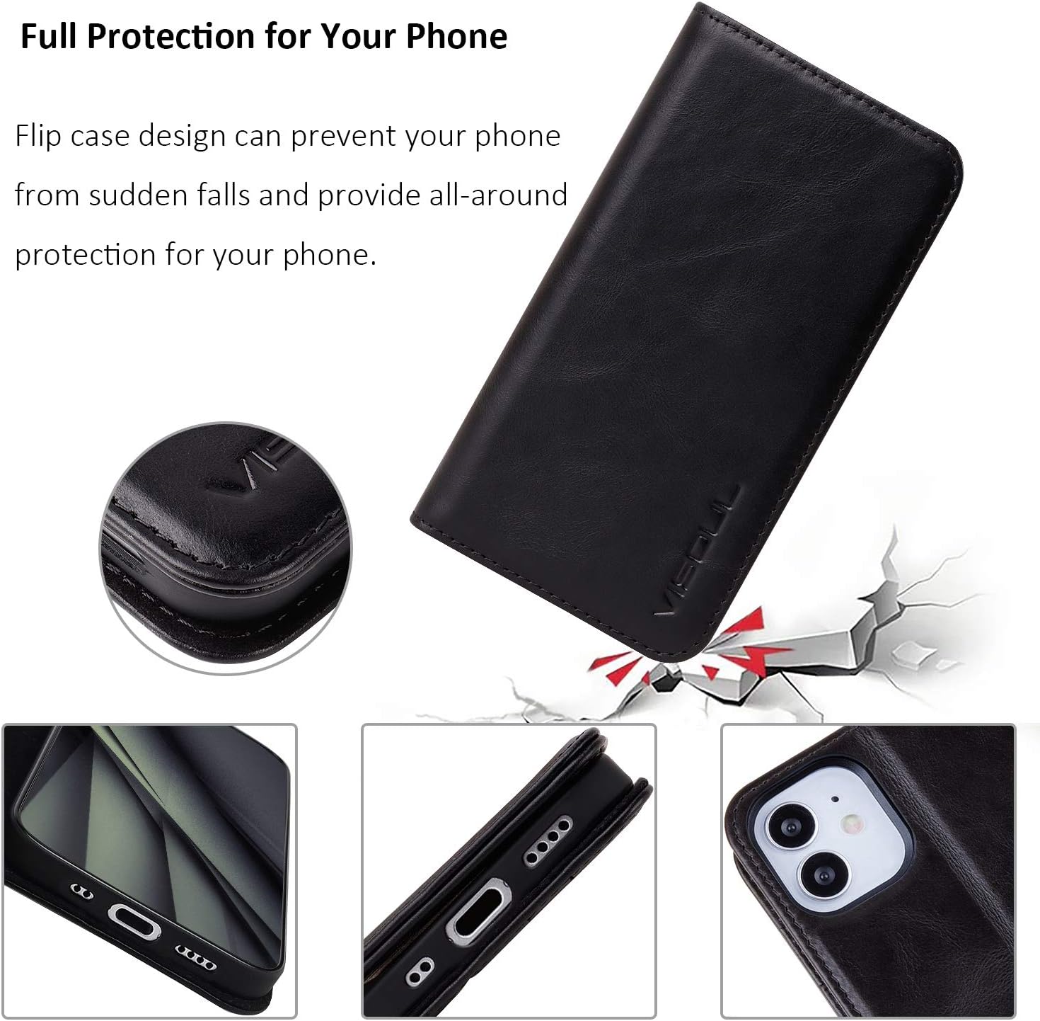 Detalle 2 de VISOUL iPhone 12 Mini Hülle mit RFID