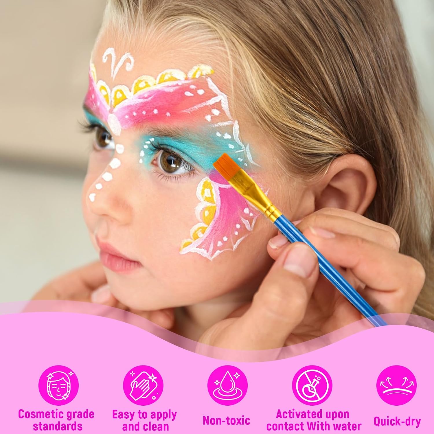 Thumbnail 2 de Kinderschminke Set 42 Farben mit 12 Pinseln