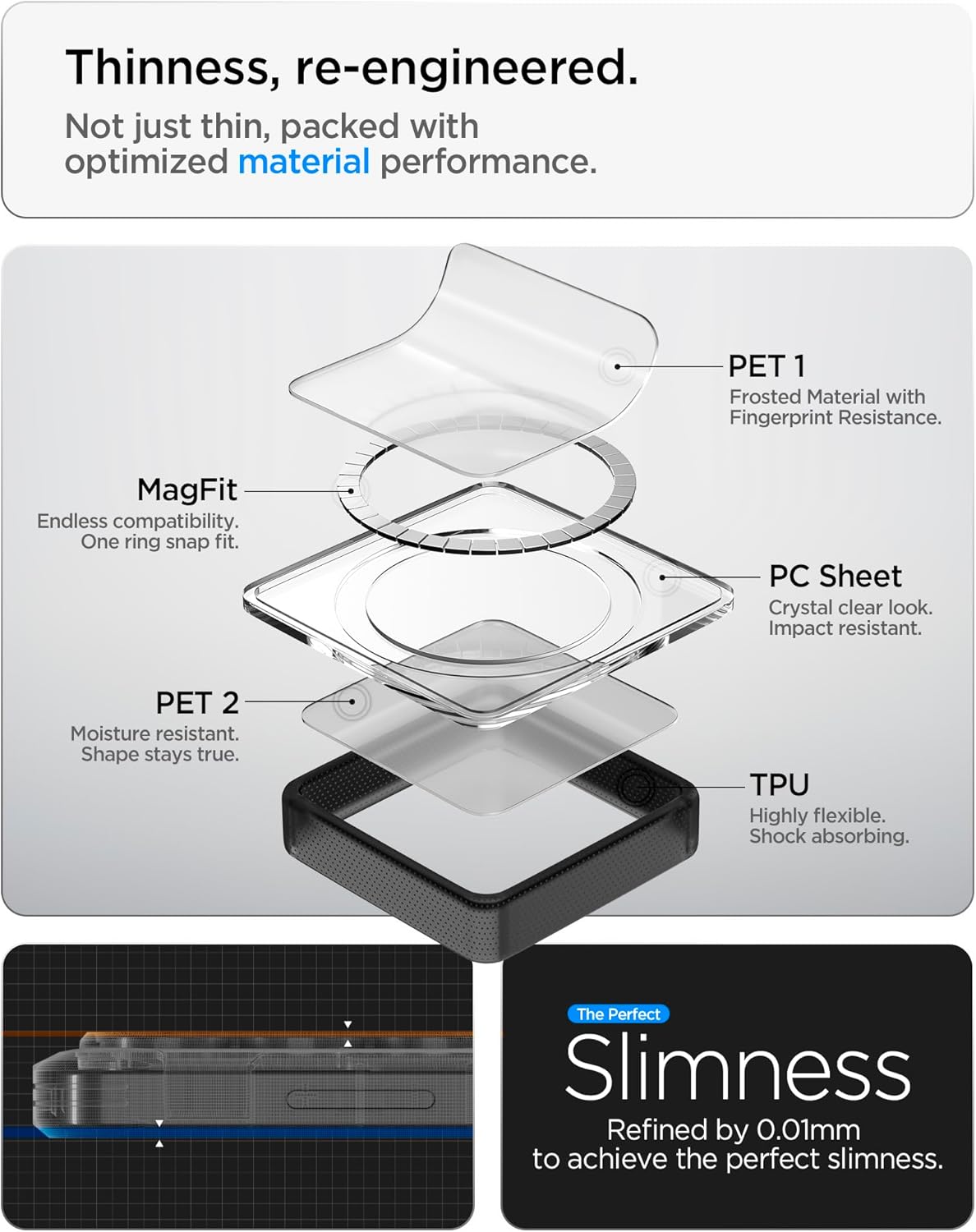 Detalle de Spigen Ultra Hybrid MagFit Hülle für Samsung Galaxy S26 Ultra – Transparent, Anti-Vergilbung, MagSafe kompatibel
