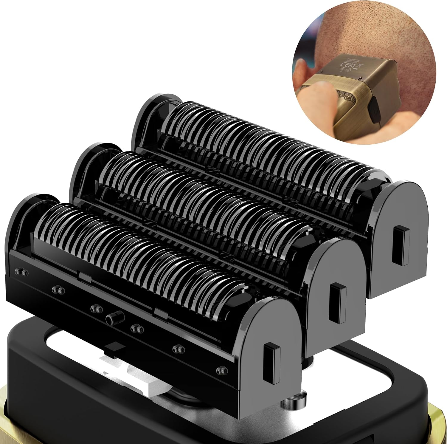 Detalle de Scttomon T-Blade Trimmer Capelli & Rasoi Elettrici 2 in 1 per Uomini – Kit Cordless con Lama a Foglia