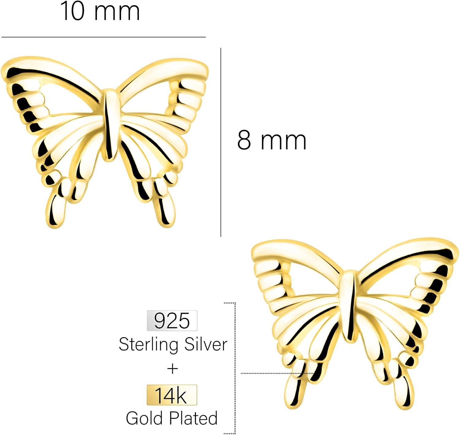 Detalle 2 de SOFIA MILANI Schmetterling Ohrstecker 925