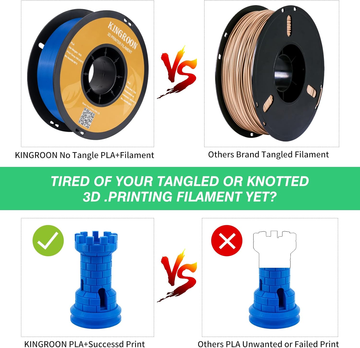 Thumbnail 6 de Kingroon PLA Filament Bundle 1.75mm (10KG) – Multicolour PLA for 3D Printers