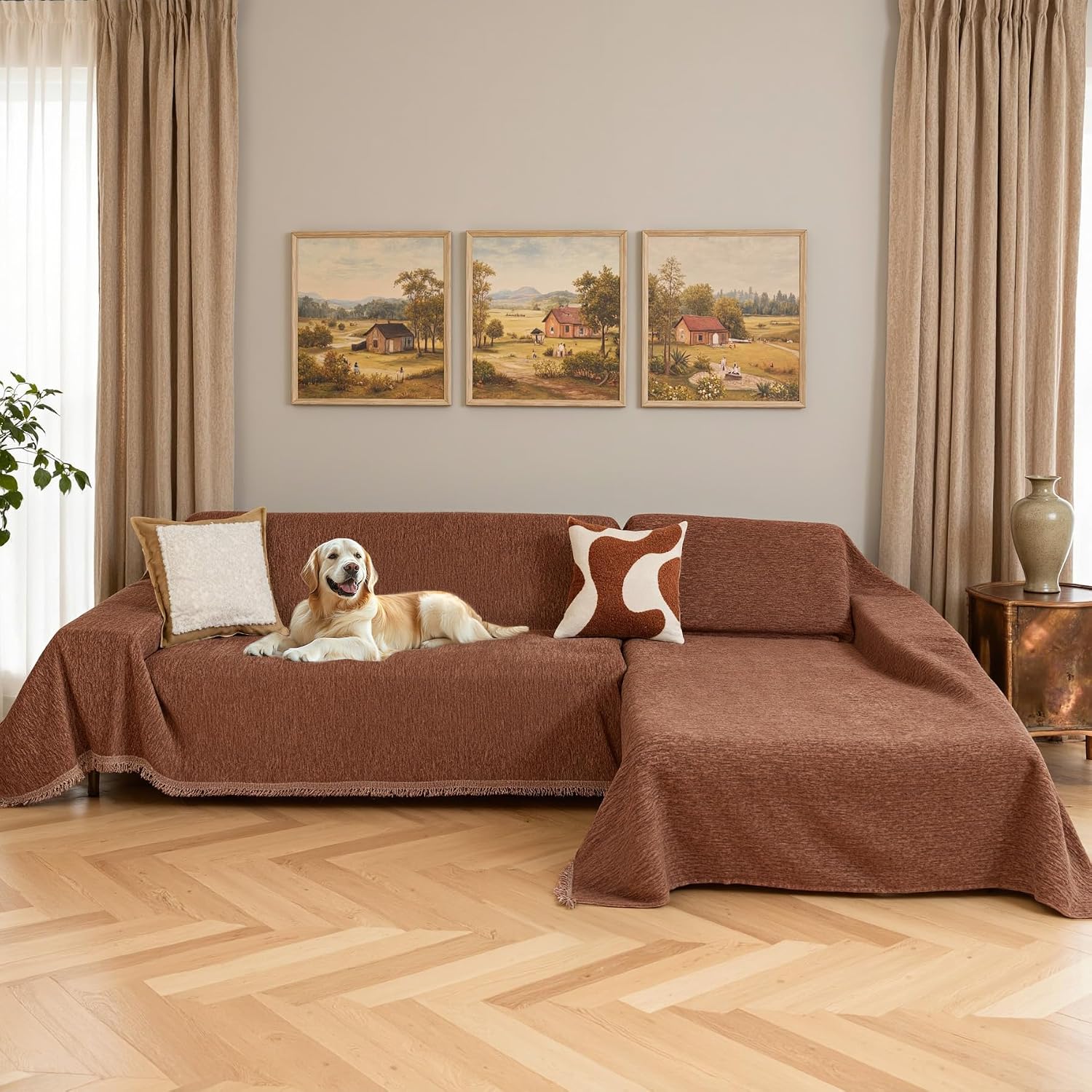 Detalle de MYSKY HOME Sectional Couch Cover, Chenille