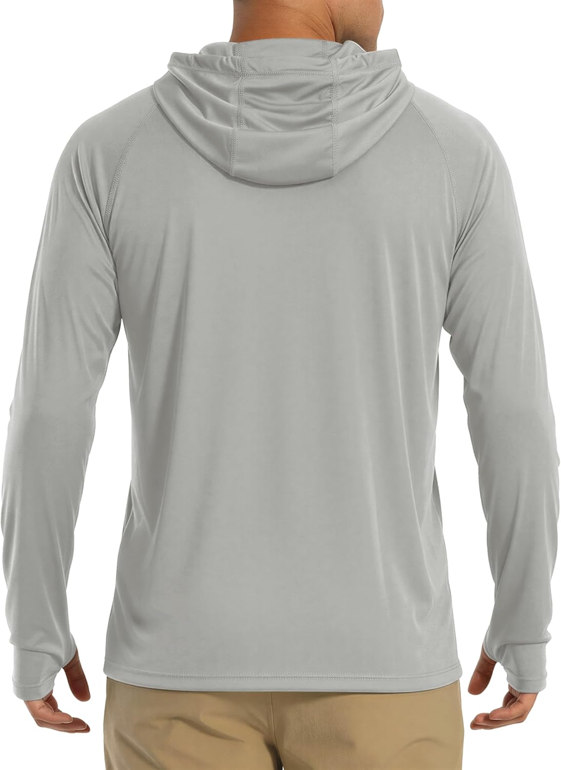 Detalle 2 de MAGCOMSEN Men’s Hooded UPF 50+ Long Sleeve Sun Protection Rash Guard T-Shirt