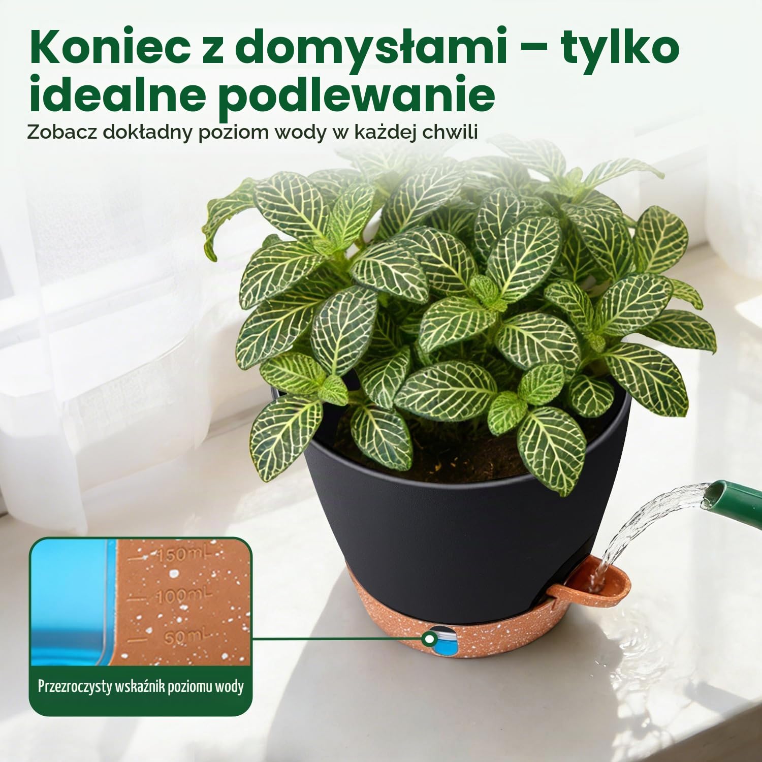 Thumbnail 6 de T4U PG3084 doniczki samonawadniające 20 cm, zestaw 2 szt., czarne