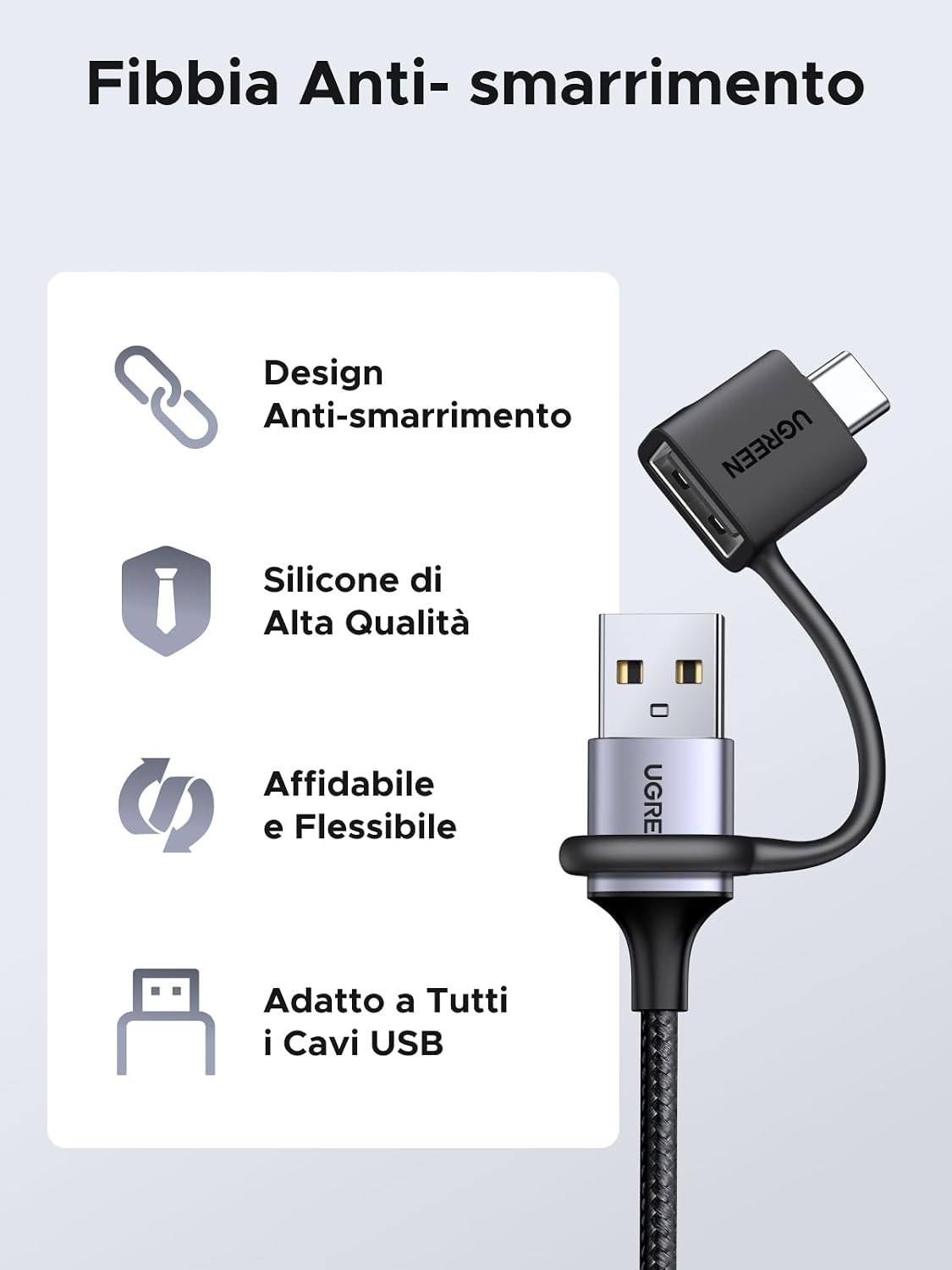 Thumbnail 5 de UGREEN Adattatore USB C USB A 3.2 10Gbps OTG 2 pezzi
