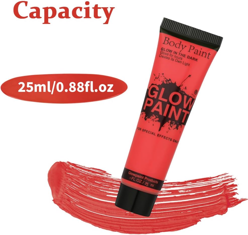 Thumbnail 1 de AOOWU Tubo di pittura viso e corpo Rosso opaco 25 ml, pronta all’uso per bambini e adulti
