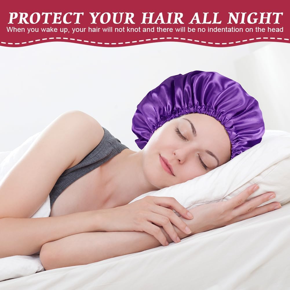 Thumbnail 6 de AOGOE 5259399 Double-Layer Satin Bonnet with Adjustable Ties