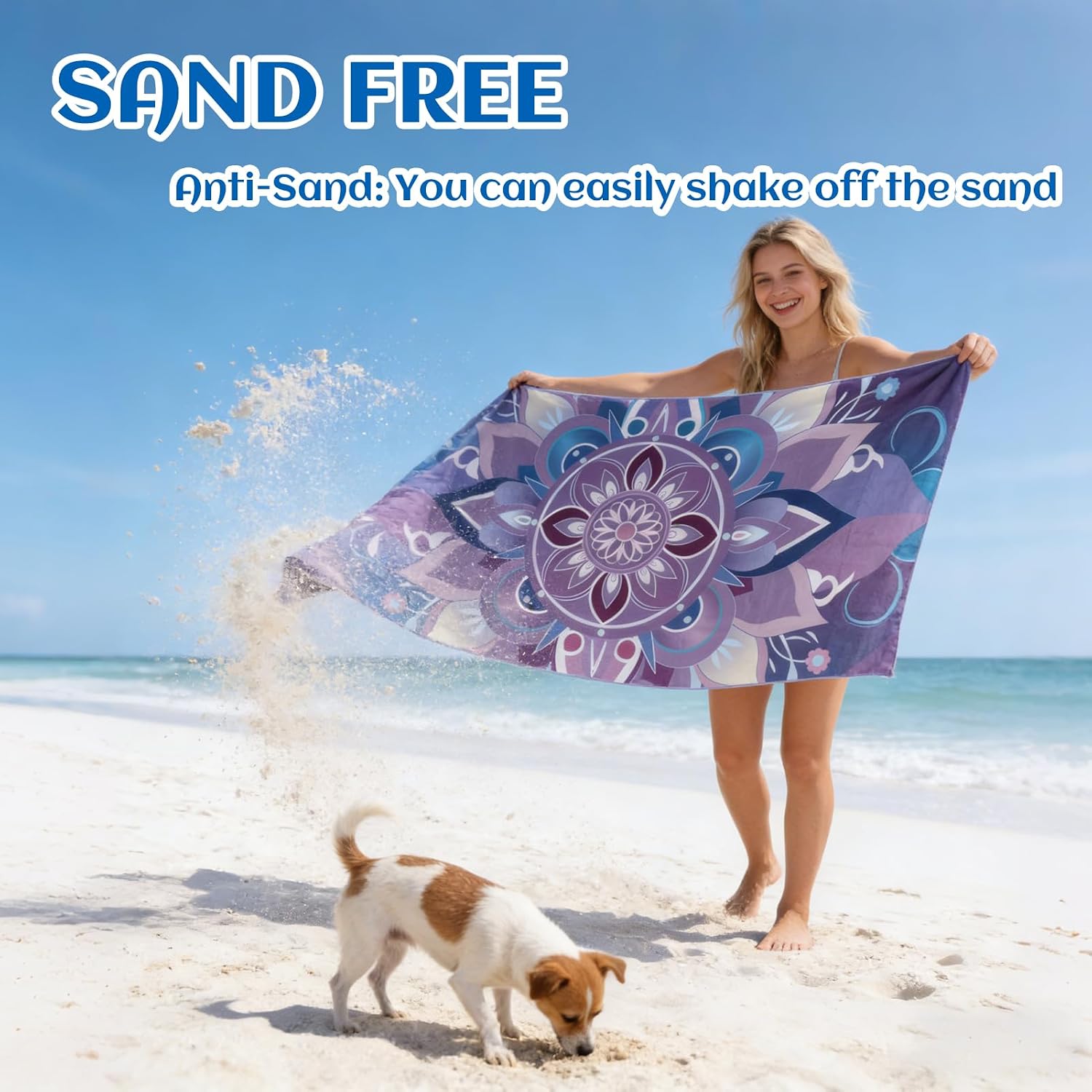 Detalle de Anavasi Microfibre Beach Towels for Adults – 2 Pack, 180x90 cm, Double-Sided Print