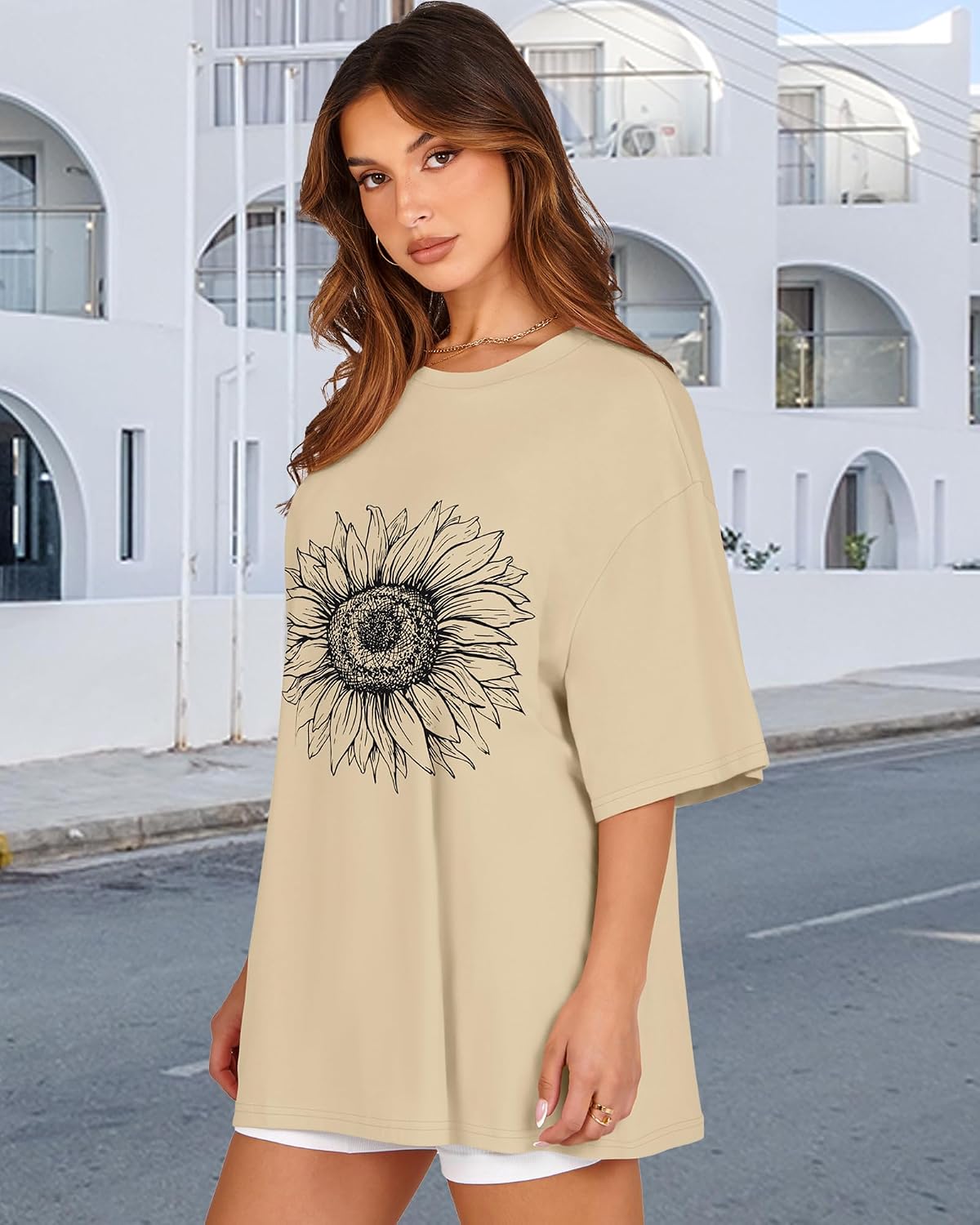 Thumbnail 6 de Womens Oversized Tshirt Loose Fit Short Sleeve