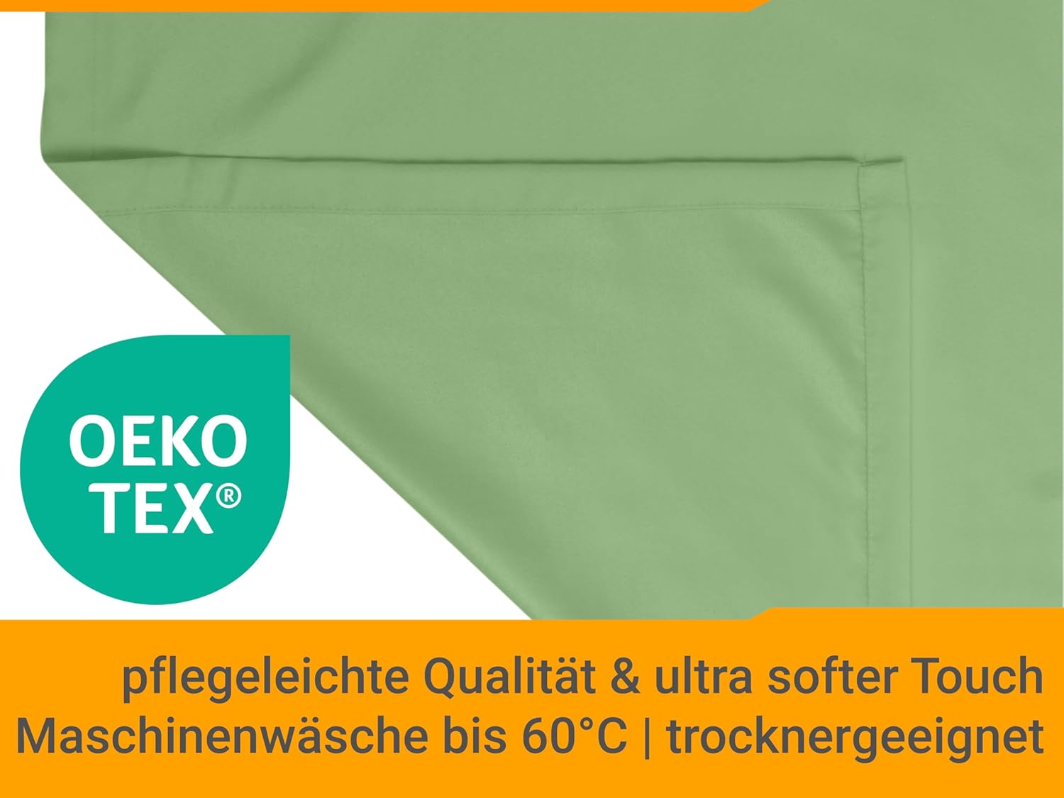 Thumbnail 5 de npluseins Drap-Housse sans élastique – Ultra-Doux et Moelleux, 240 x 275 cm, Sauge