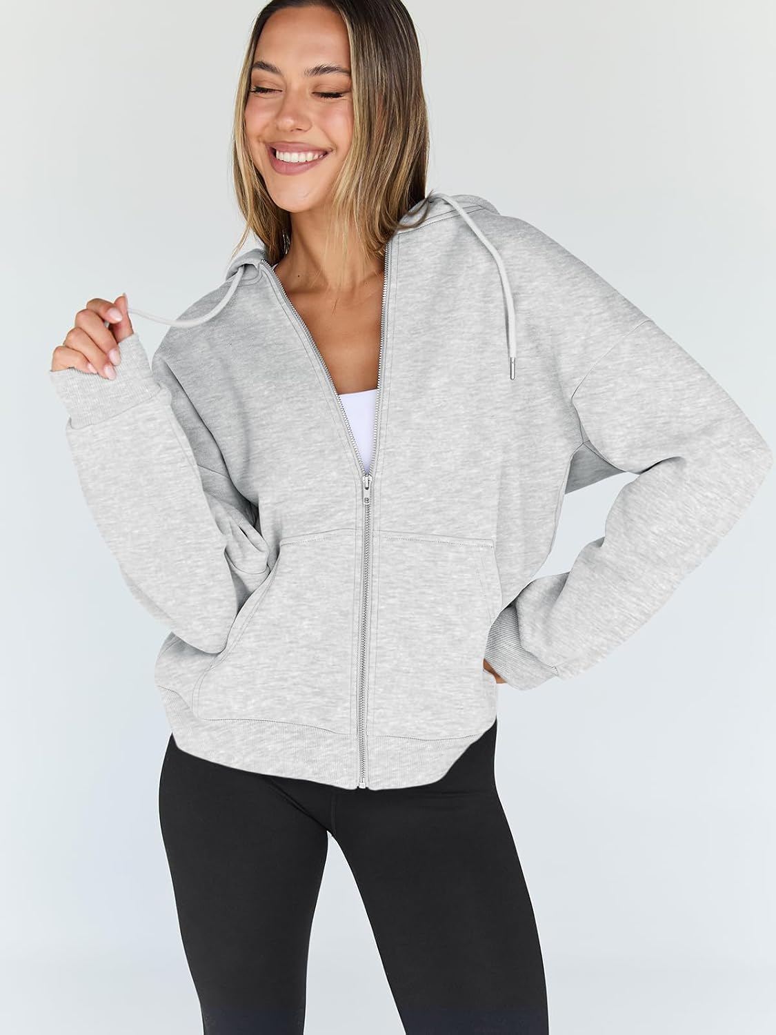Detalle de Trendy Queen Women's Zip Up Hoodie 2026 Oversized Sweatshirt