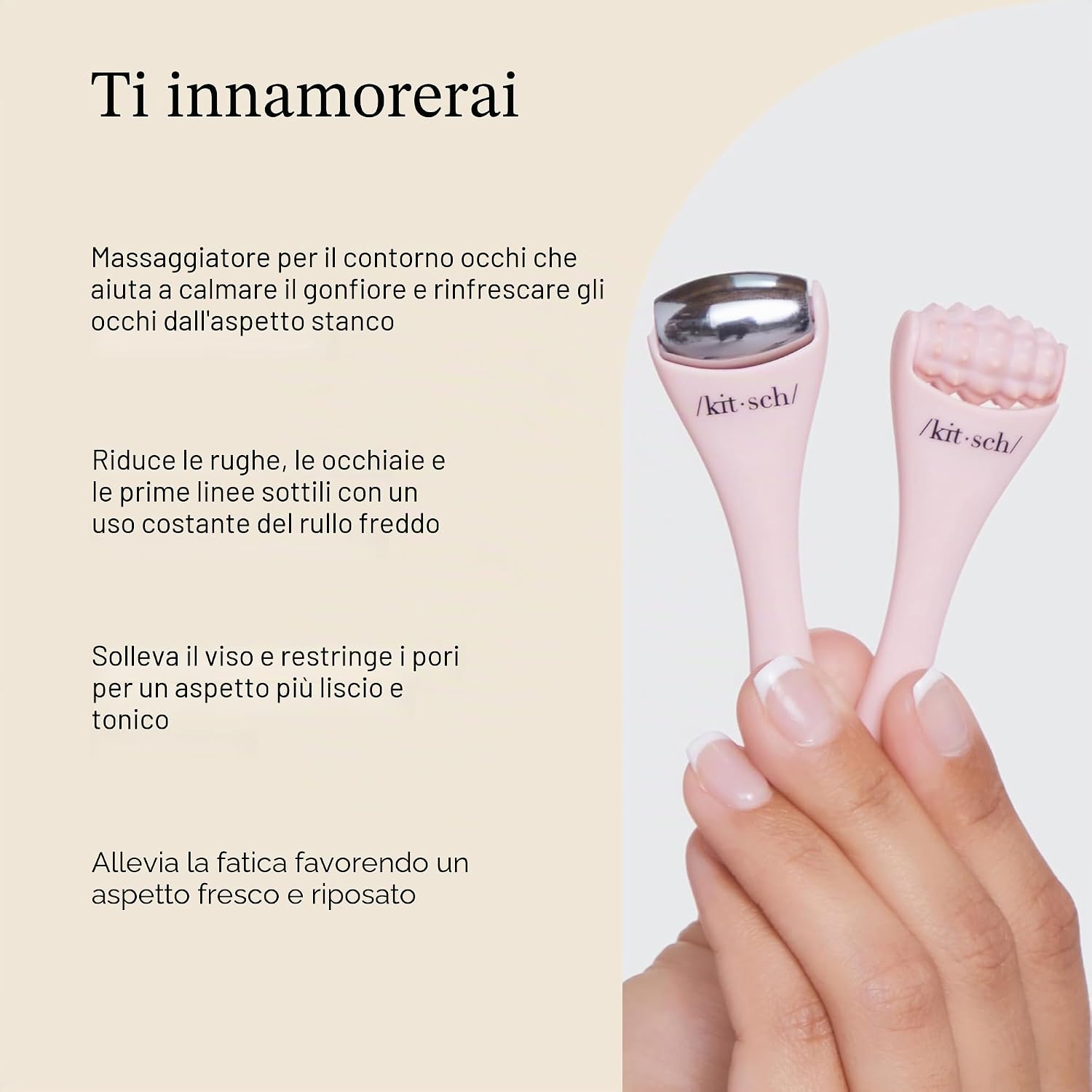 Detalle de Kitsch Mini Rullo Viso Viso & Rullo Ghiaccio Set occhi e viso per terapia fredda