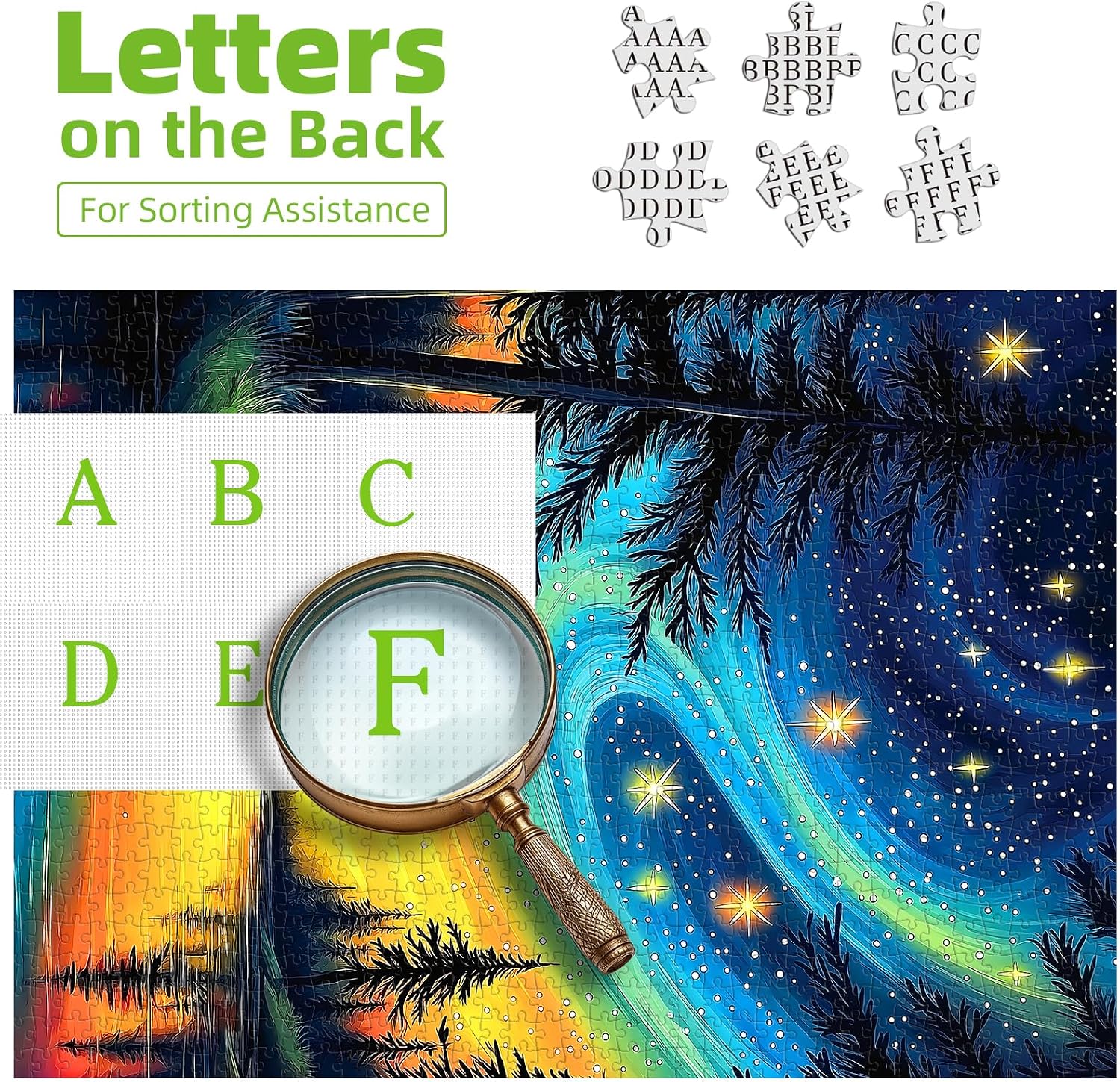 Detalle de Northern Lights 1,000-Piece Puzzle for Adults