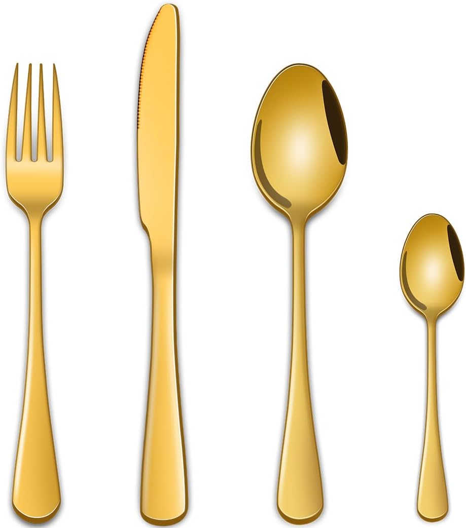 Detalle de 32-Piece Stainless Steel Cutlery Set for 8 – Dinner Knife, Fork, Spoons & Tea Spoons