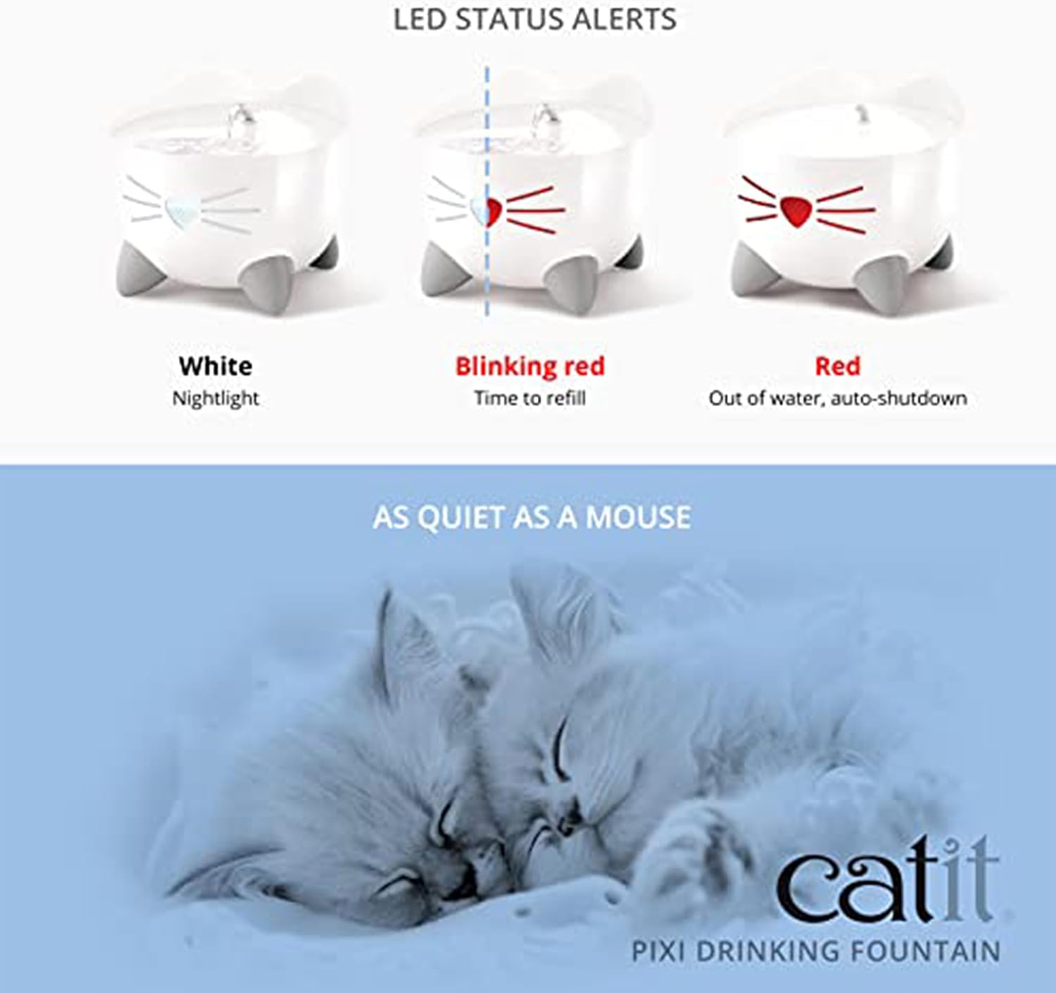 Detalle de Catit Pixi Fontaine à Eau pour Chat 2,5 L – Blanc