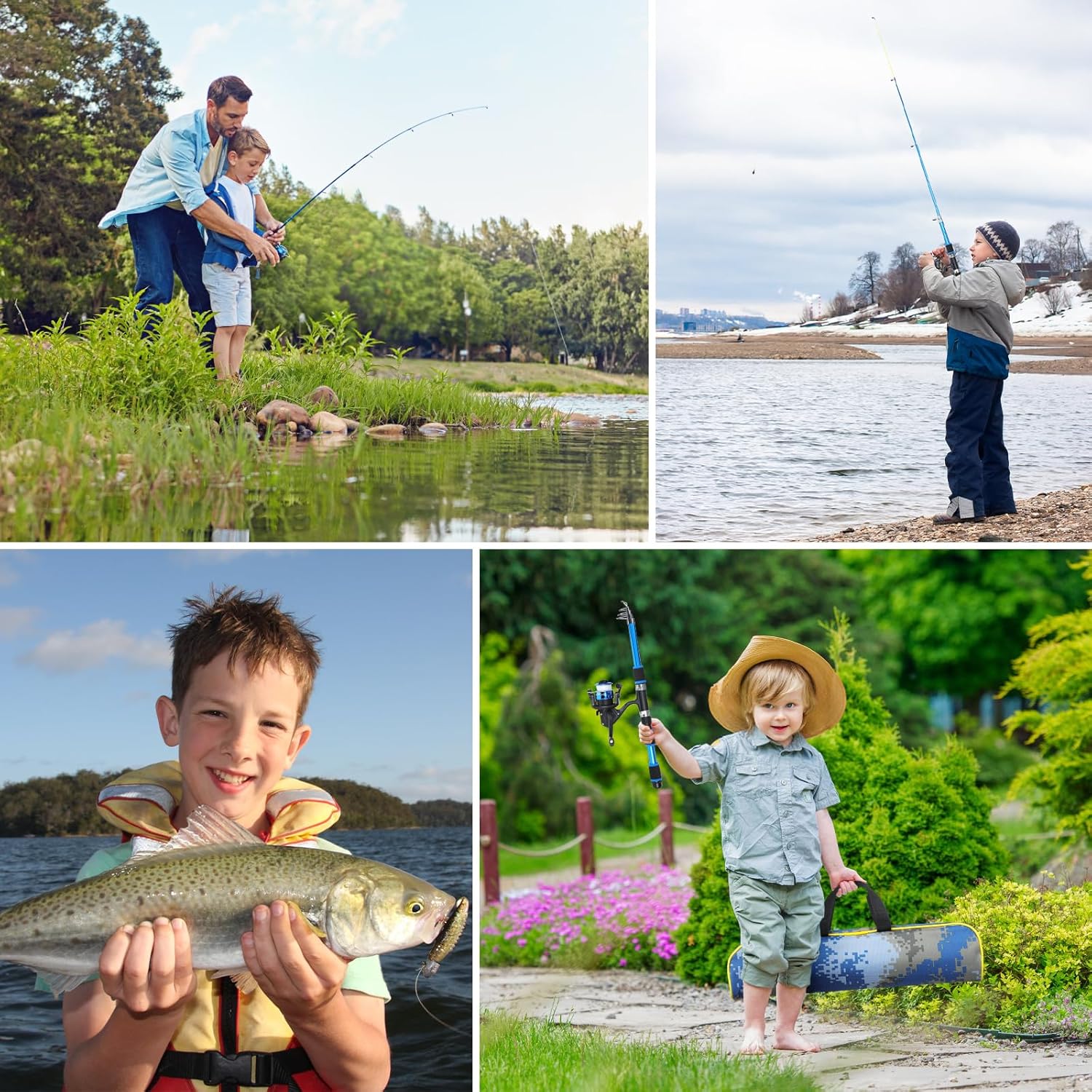 Thumbnail 6 de Axrye Kids Fishing Pole with Spinning Reels – Lightweight Telescopic Rod Set for Youth