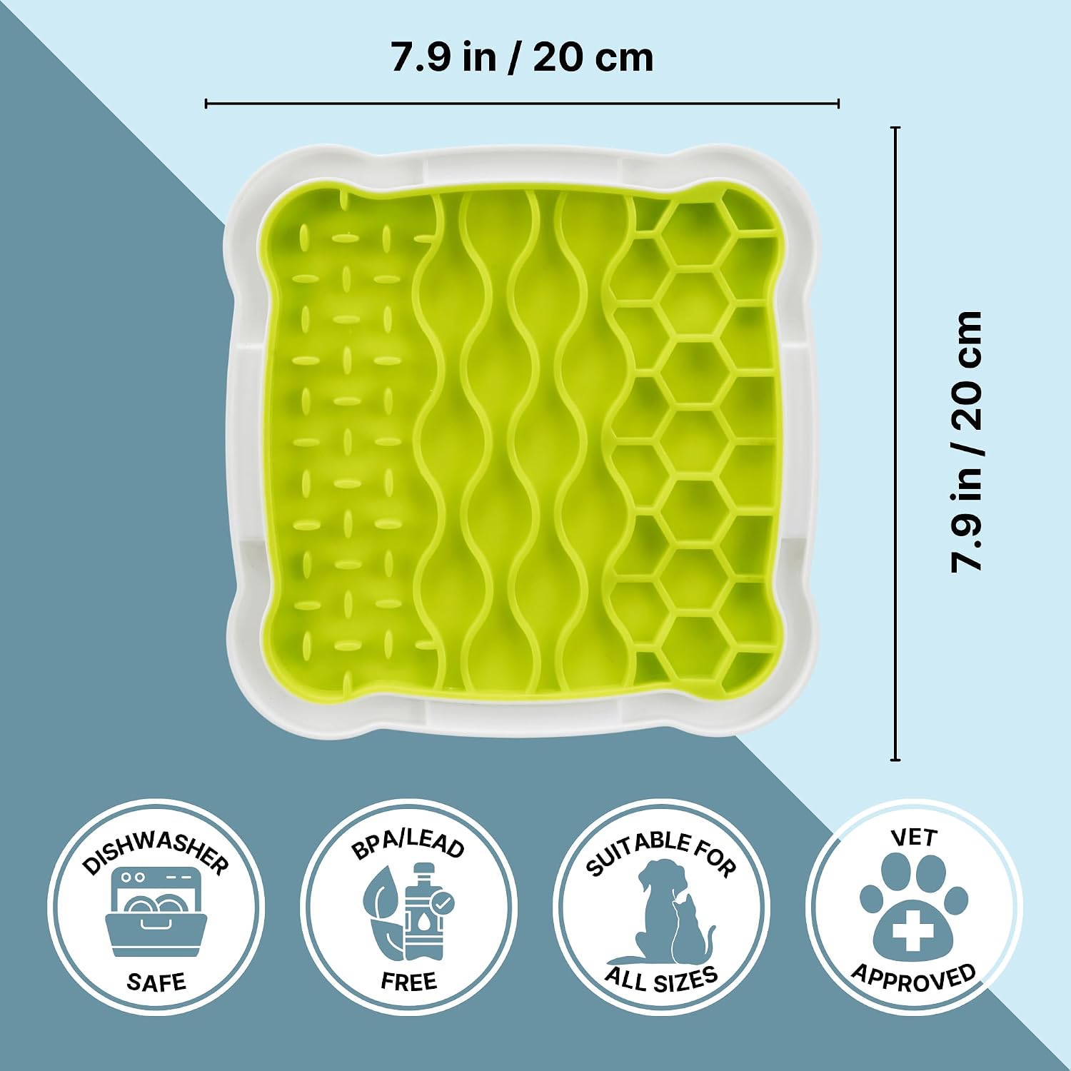 Thumbnail 6 de Trixie Lick'n Snack Licking Plate – Slow Feeder (Medium, Green) for Dogs and Cats
