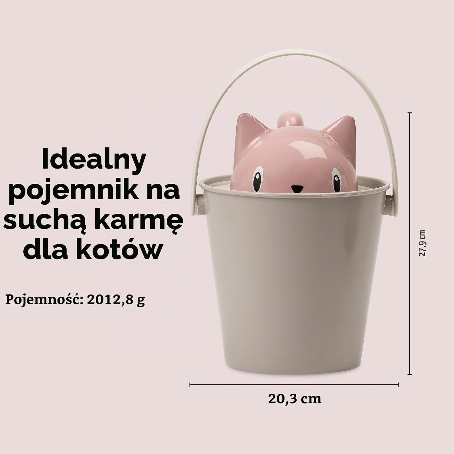 Detalle 2 de United Pets Crick – pojemnik na karmę dla kotów 4 l z łopatką