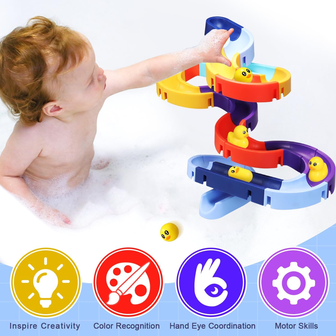 Detalle 2 de Kids Bath Toys 34pcs track game