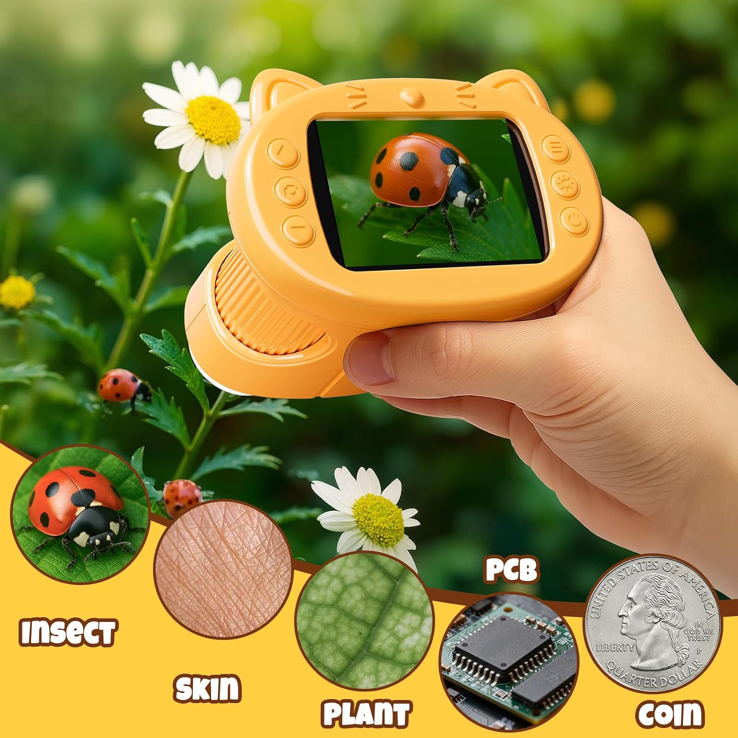 Thumbnail 6 de GMYGBY Handheld Mini Microscope 1000X
