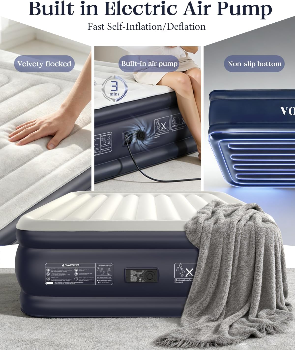 Thumbnail 5 de VOSSER Air Mattress Queen with Built-in Pump