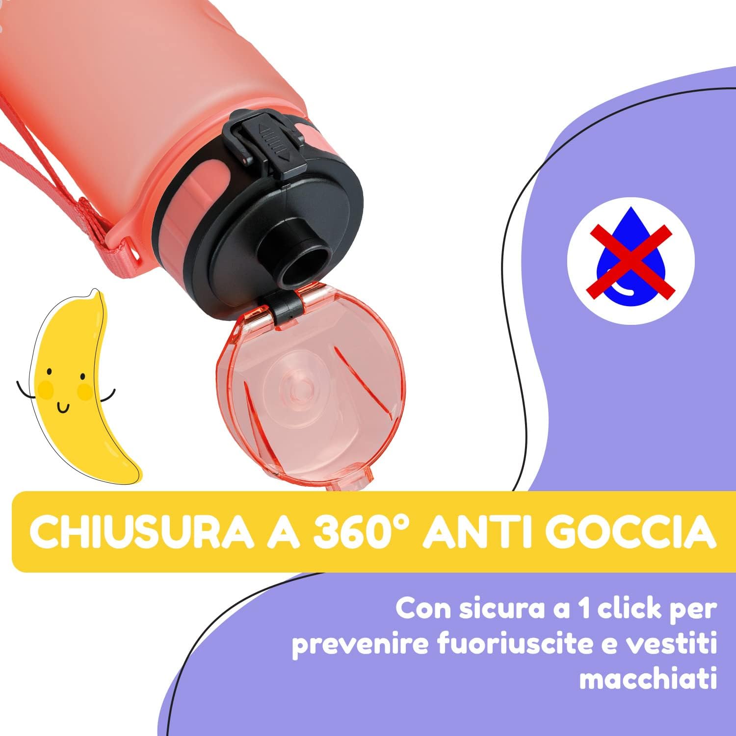 Detalle 2 de SCHMATZFATZ borraccia bambini 500 ml senza perdite