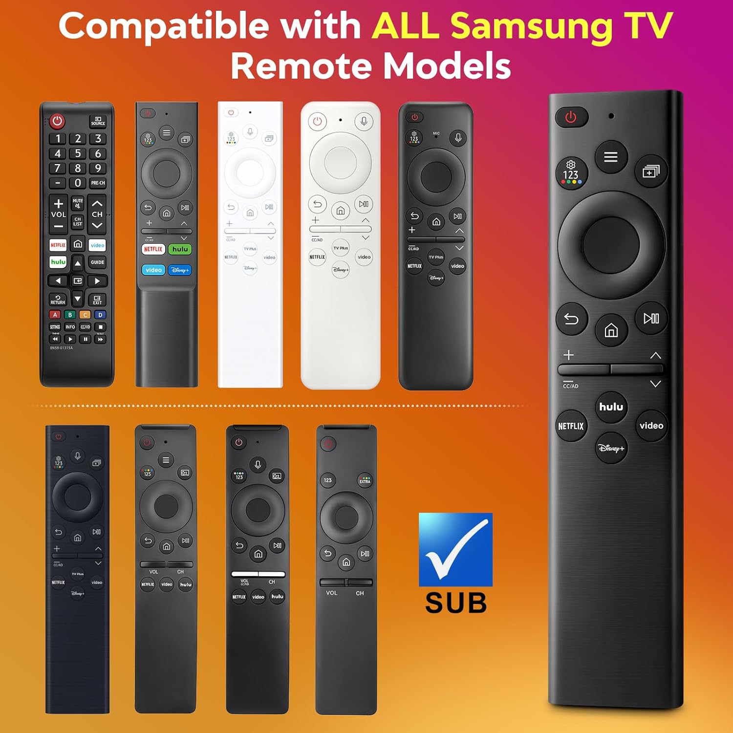 Detalle de Samsung Replacement Remote universal for Smart TV