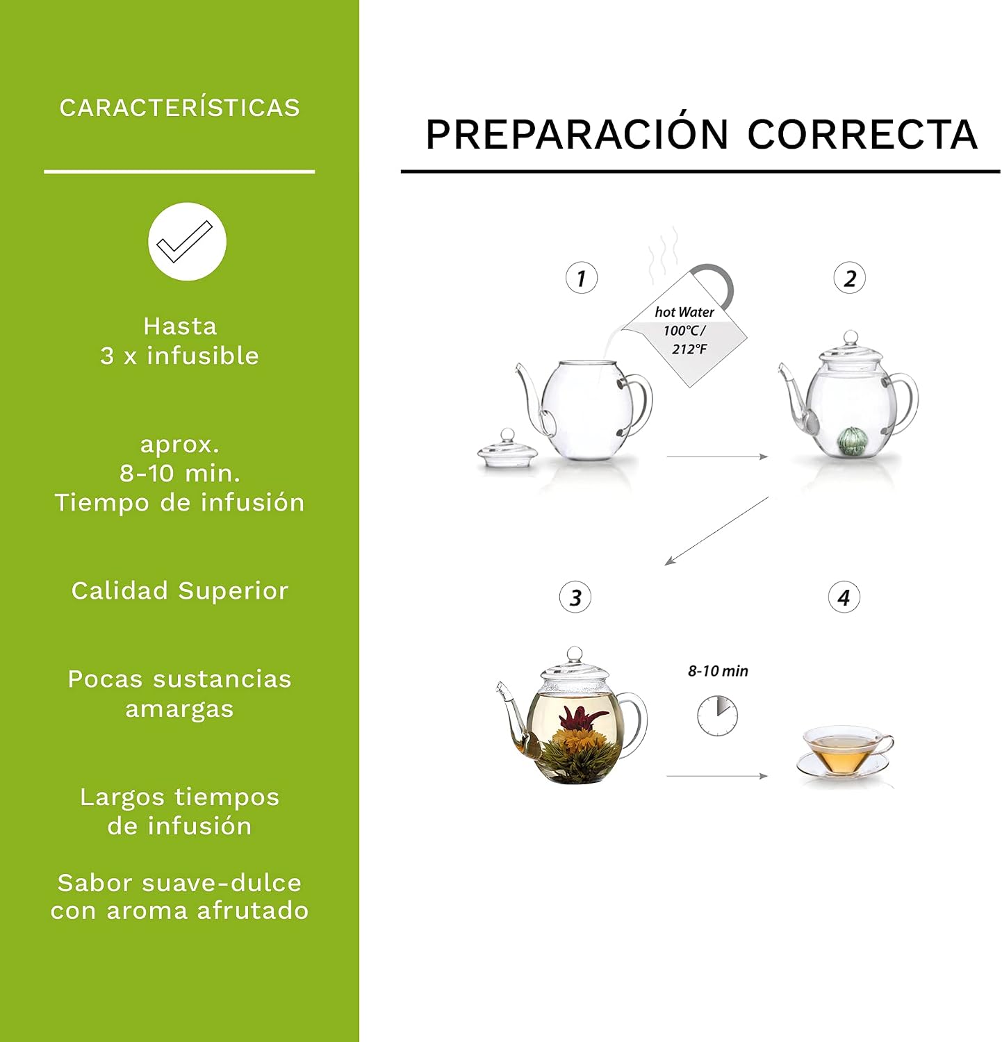 Detalle de Creano ErblühTee tetera 0,5 l juego de regalo