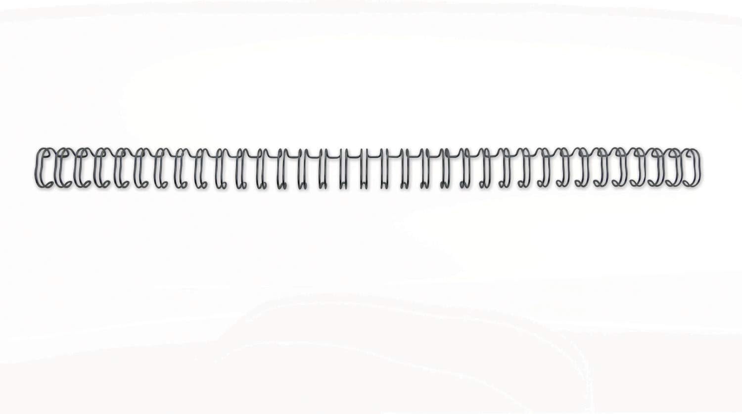 Thumbnail 2 de GBC RG810610 WireBind-metallspiraler, 9,5 mm, svart, A4, 100-pack