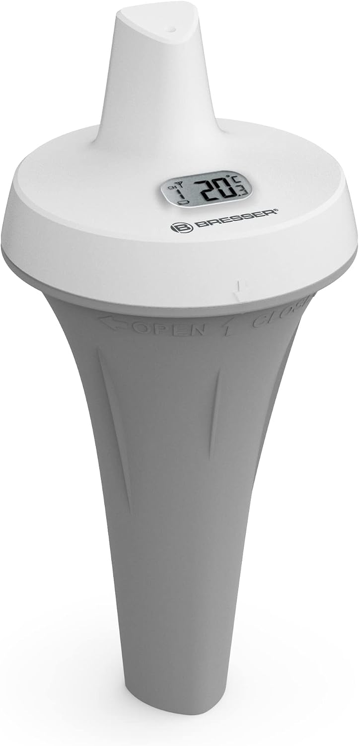 Detalle 2 de Bresser Poolthermometer zur Wasser-Temperaturmessung – Zusatzsensor oder Stand-Alone-Lösung (Weiß)
