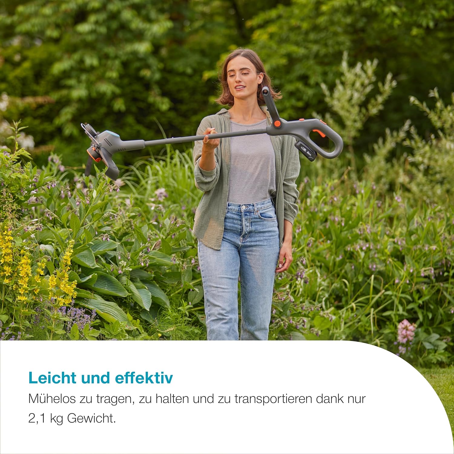 Thumbnail 1 de GARDENA EasyTrim 25 18V Set Akku-Rasentrimmer 2-in-1 (14704-20) mit Kantenschneider-Funktion