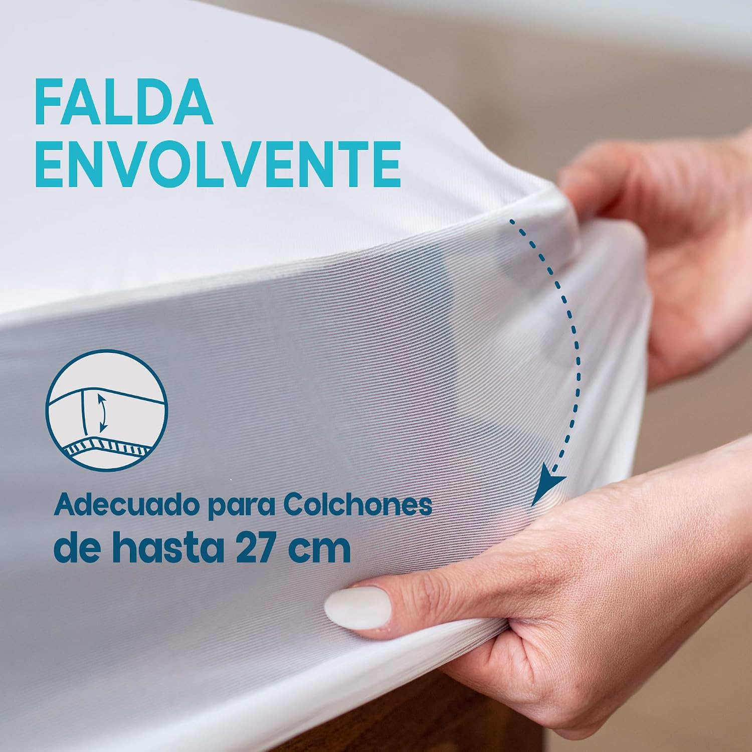 Detalle 2 de Twinzen - Funda Colchón Impermeable 100x200 🛏️ Protección Total